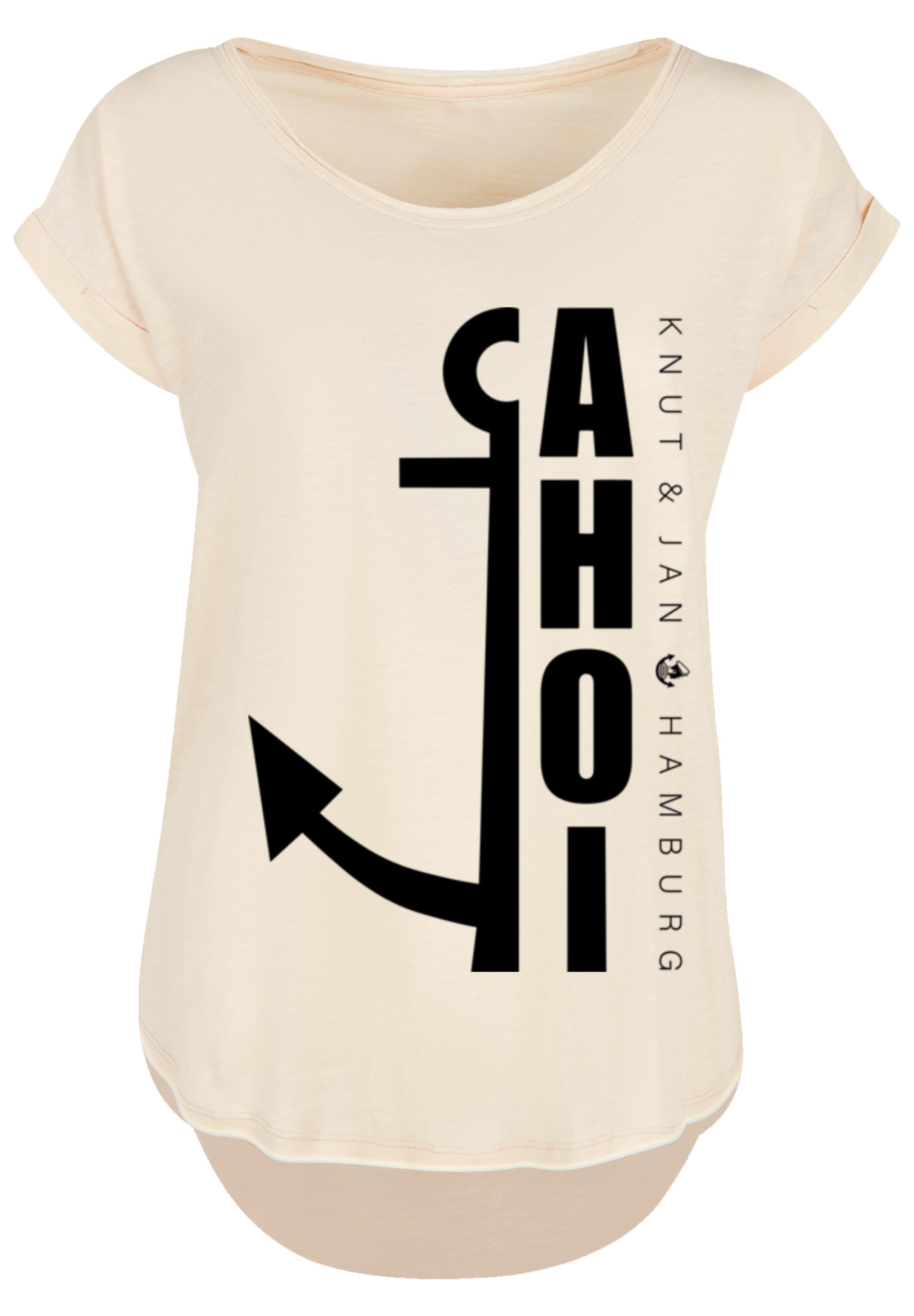 F4NT4STIC T-Shirt »Ahoi Anker Knut & Jan Hamburg«, Print