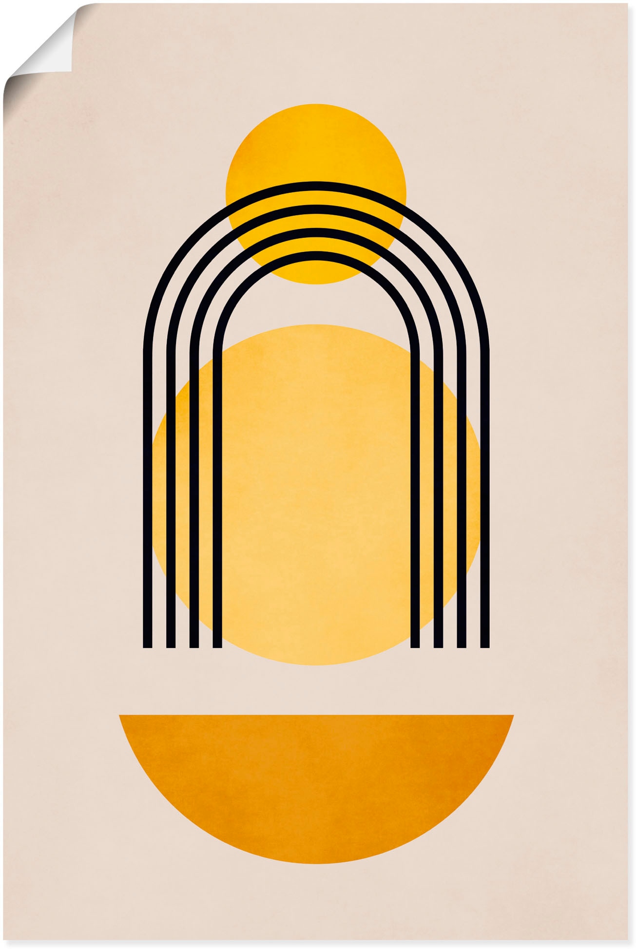 Artland Wandbild "Geometrica Nr. 5" Muster 1 Stk. tlg. als Leinwandbild, Poster in verschied. Größen