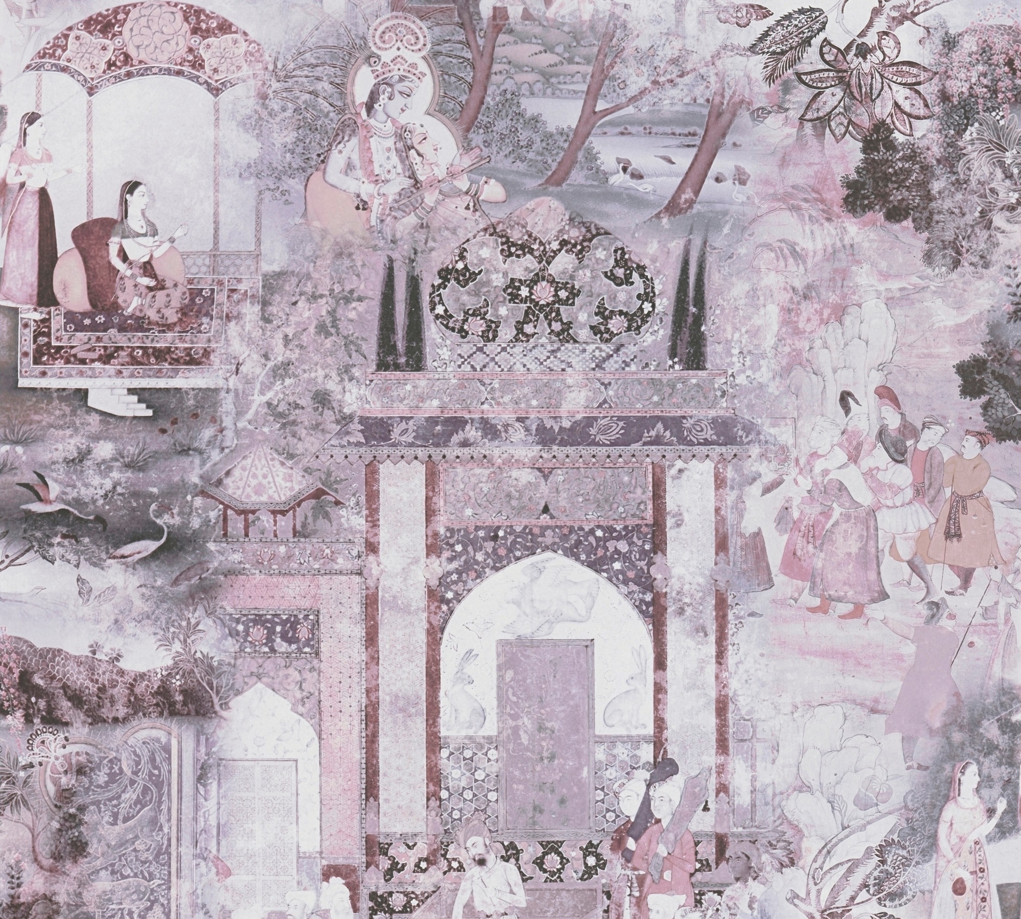 A.S. Création Vliestapete "Dream Flowery" Ethnomuster abstrakt minimalistisch glatt Vintage Tapete Orientalisch Tapeten Wohnzimmer Schlafzimmer Küche Flur