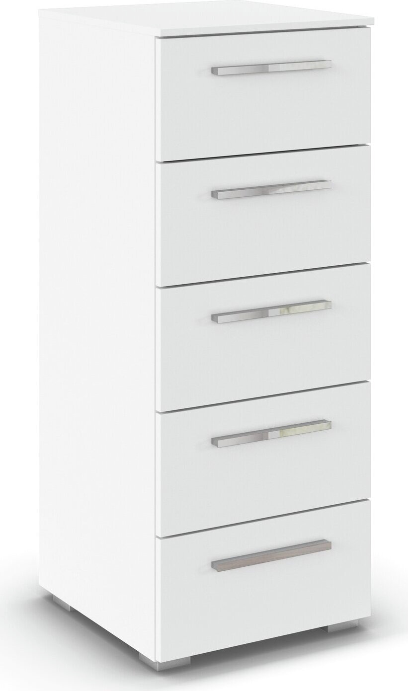 rauch Schubkastenkommode "Highboard Sideboard Kommode MONTCLAR Frontauswahl Dekor/Hochglanz/Glas" in 2 Breiten: 40 oder 80 cm / Höhe 100 cm, inkl. Soft-Close-Funktion, mit 5 geräumigen Schubladen, viele Griffvarianten MADE IN GERMANY