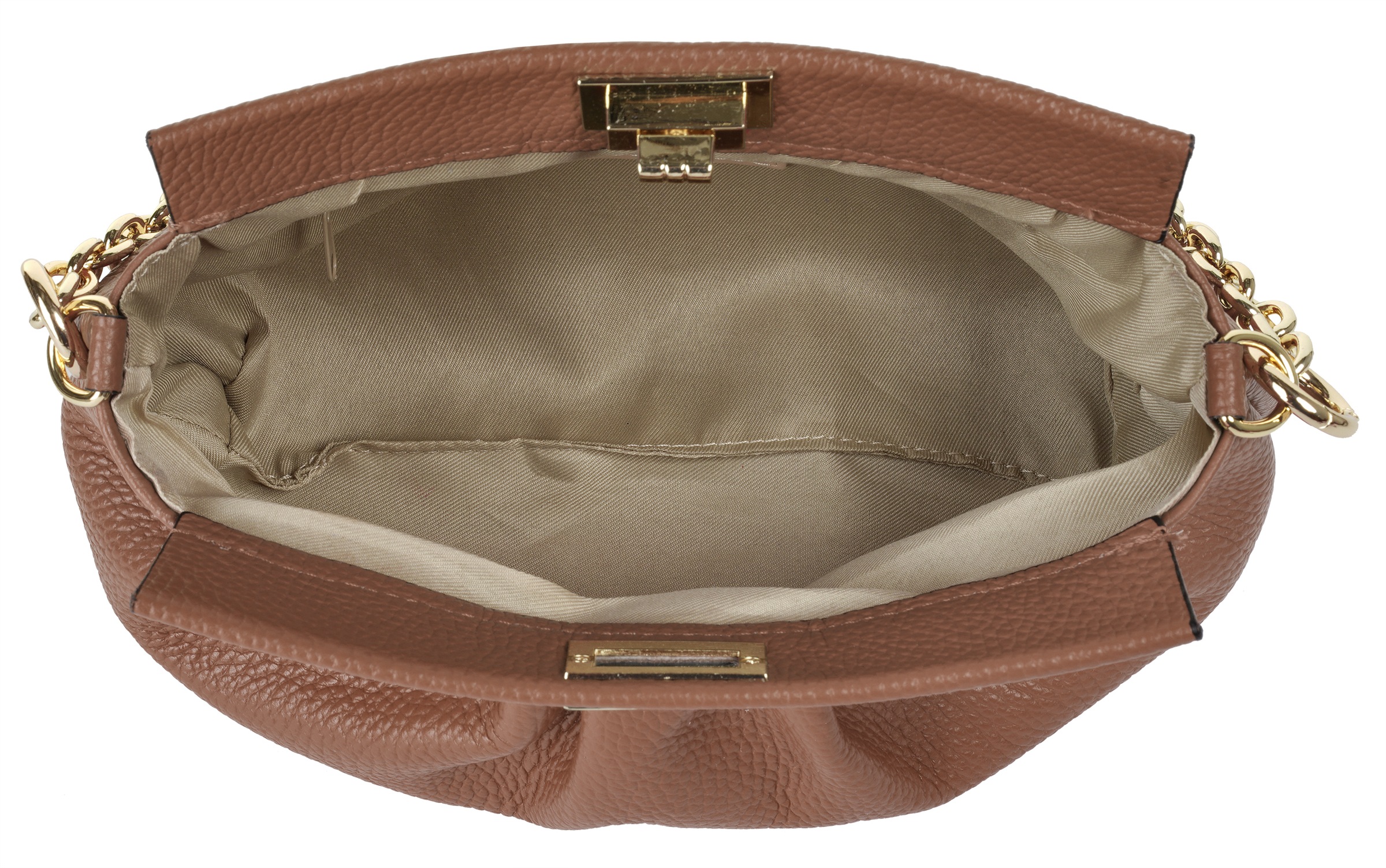 Cluty Umhängetasche, echt Leder, Made in Italy