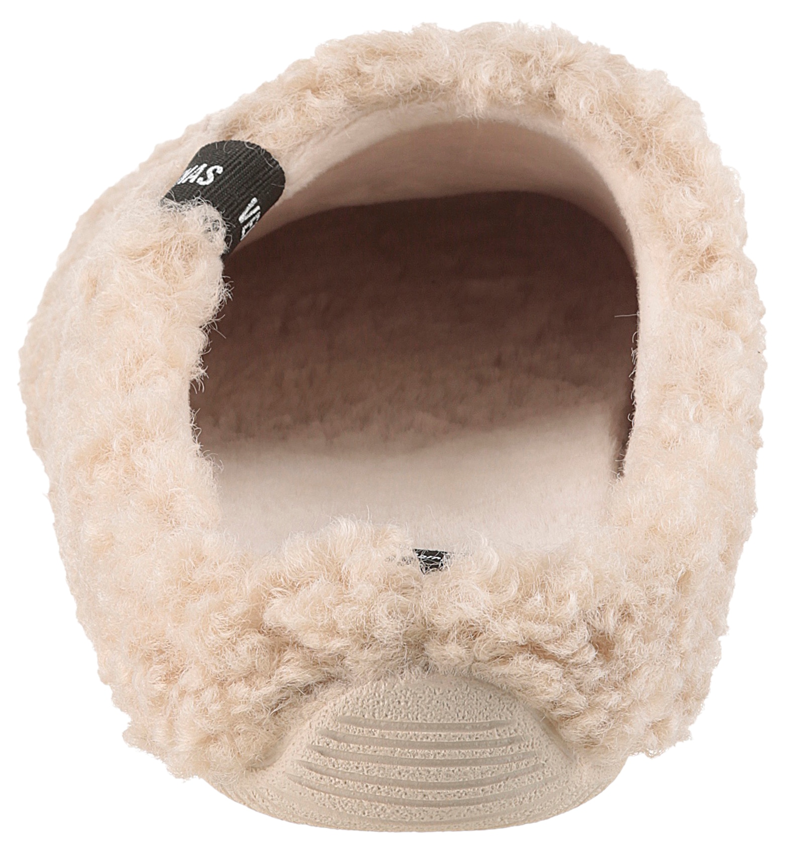 VERBENAS Pantoffel »York Curly«, Homeslipper, Hausschuh, Wohlfühlschuh mit Label