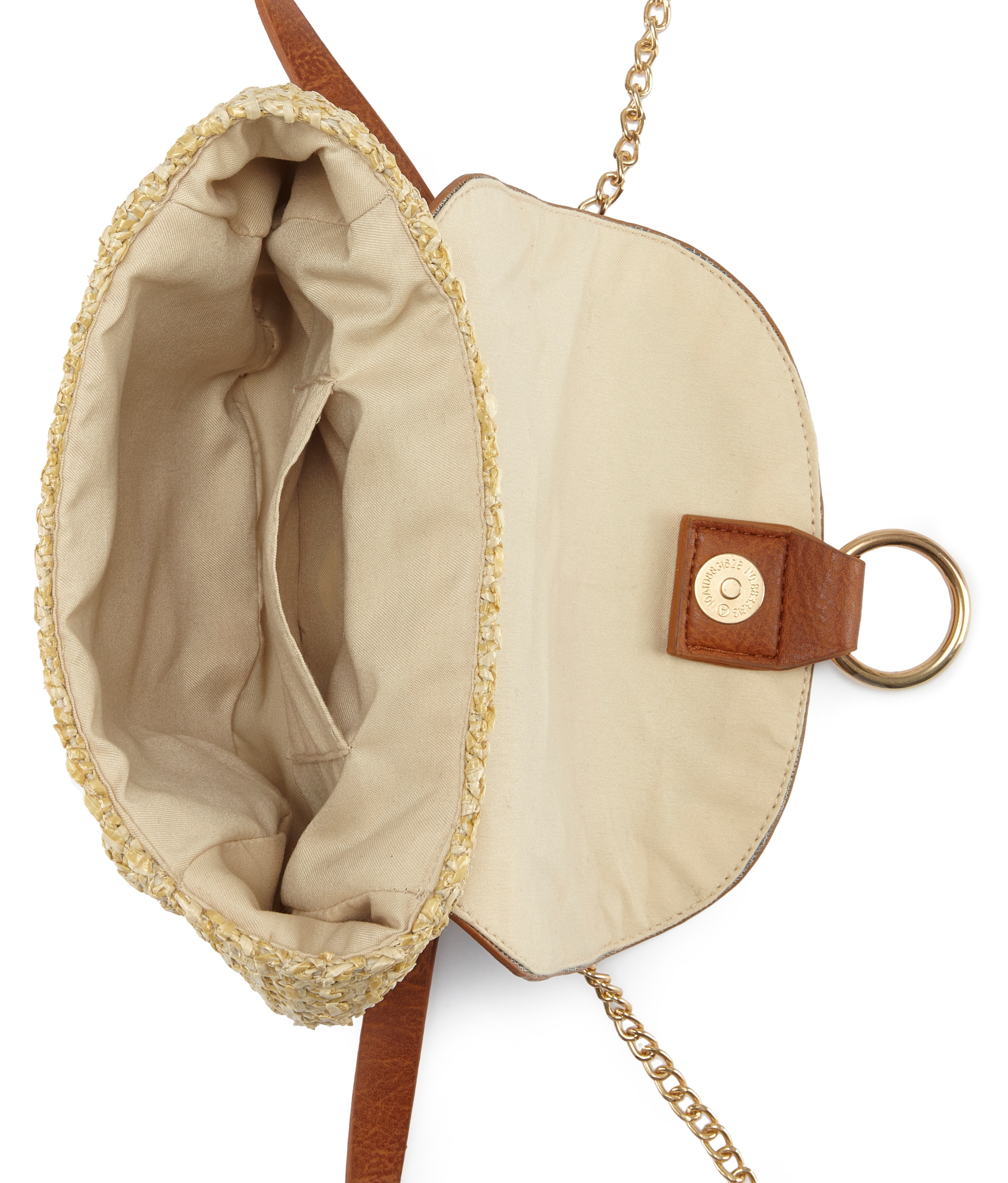 LASCANA Umhängetasche »Strandtasche« Minibag,Schultertasche,Tragetasche,Crossbody Bag,Bast-Optik VEGAN