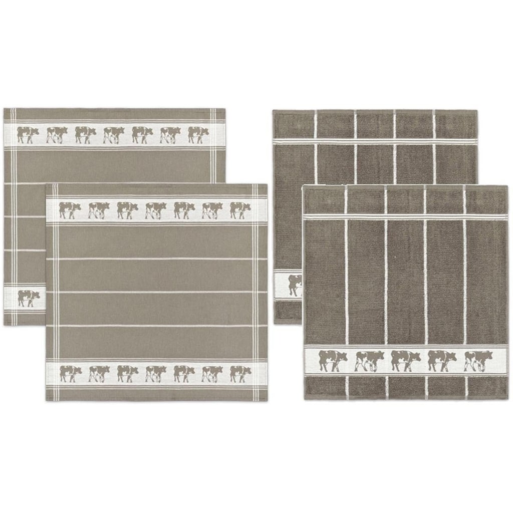 DDDDD Geschirrtuch »Zwart Bont«, (Set, 4 tlg.)