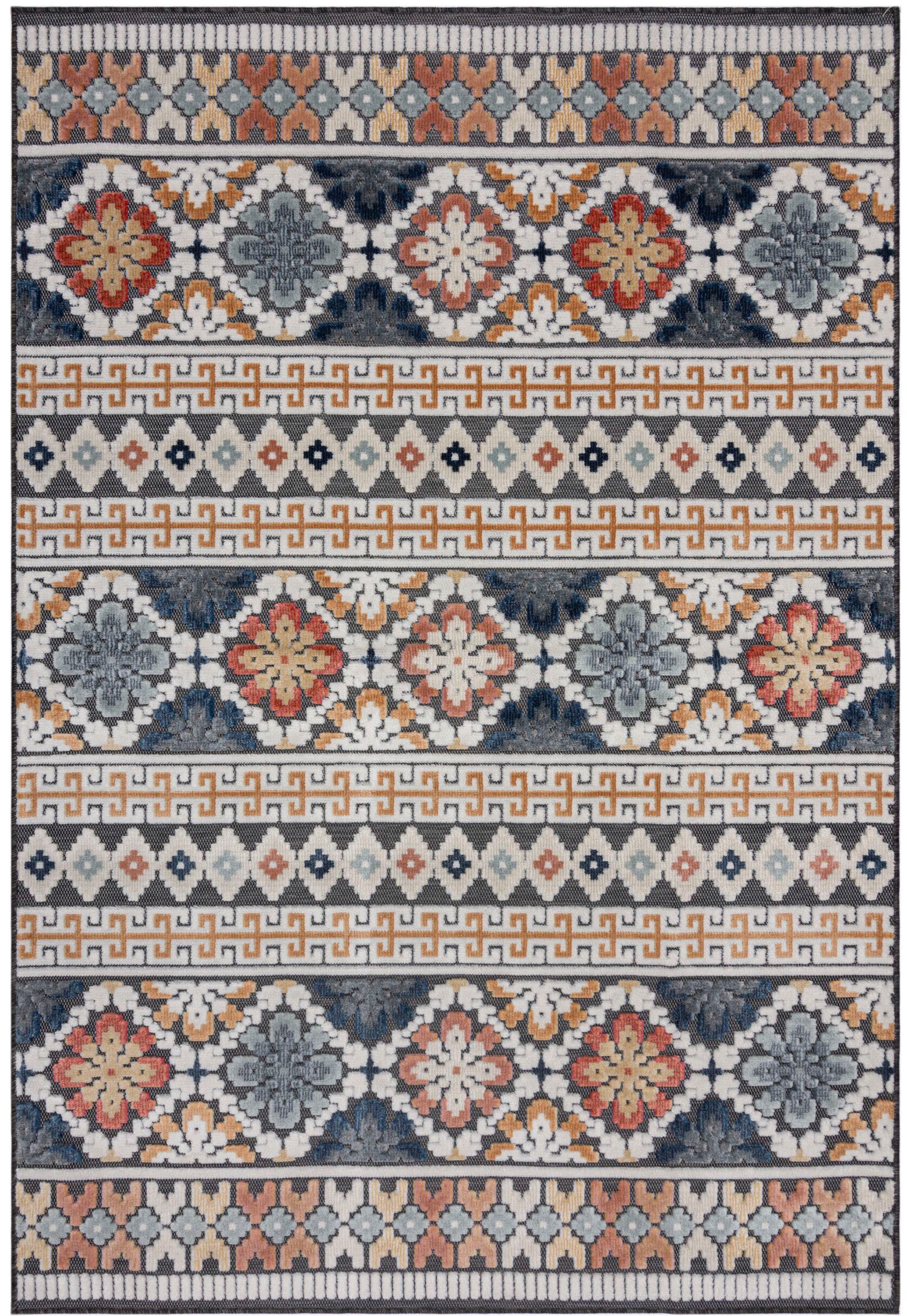 FLAIR RUGS Teppich "Aster" rechteckig 2 mm Höhe Outdoor geeignet, Hoch-Tief günstig online kaufen