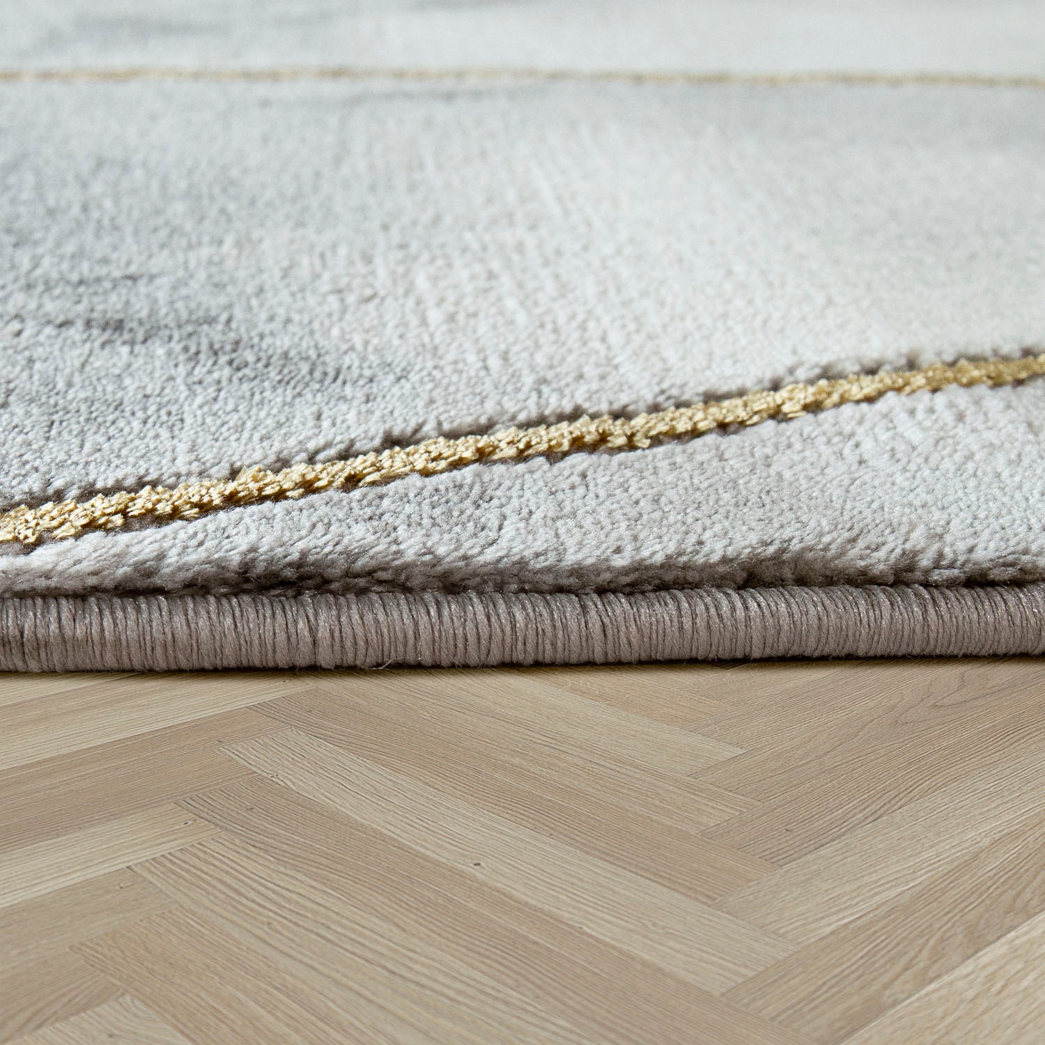 Paco Home Teppich »Kraft 525«, rechteckig, Kurzflor, Marmor-Design mit  Bordüre, mit gold-/silberfarbenen Akzenten | BAUR