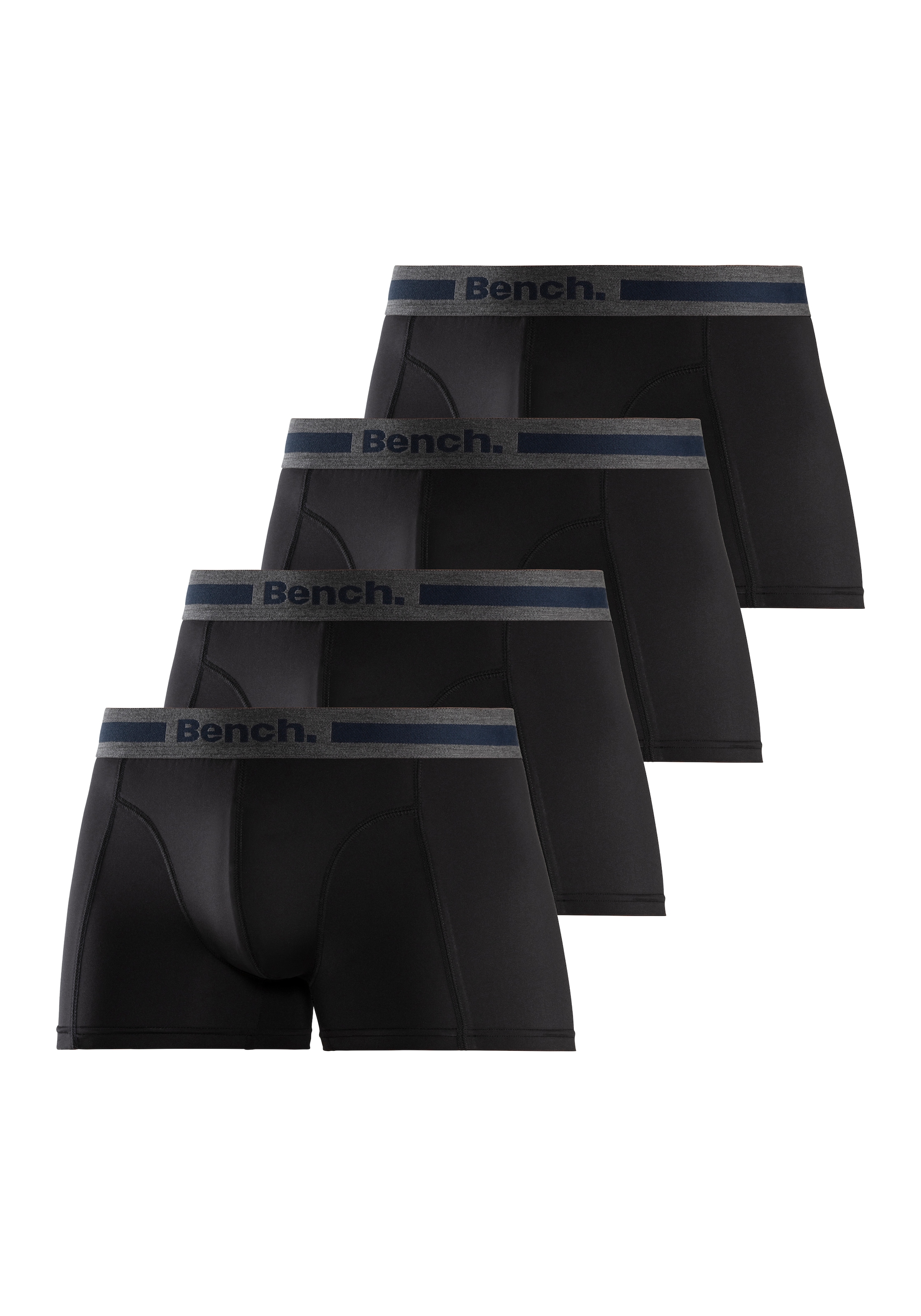Bench. Boxer »Boxershorts für Herren«, (Packung, 4 St.), Unterhosen mit Overlock-Nähten vorn