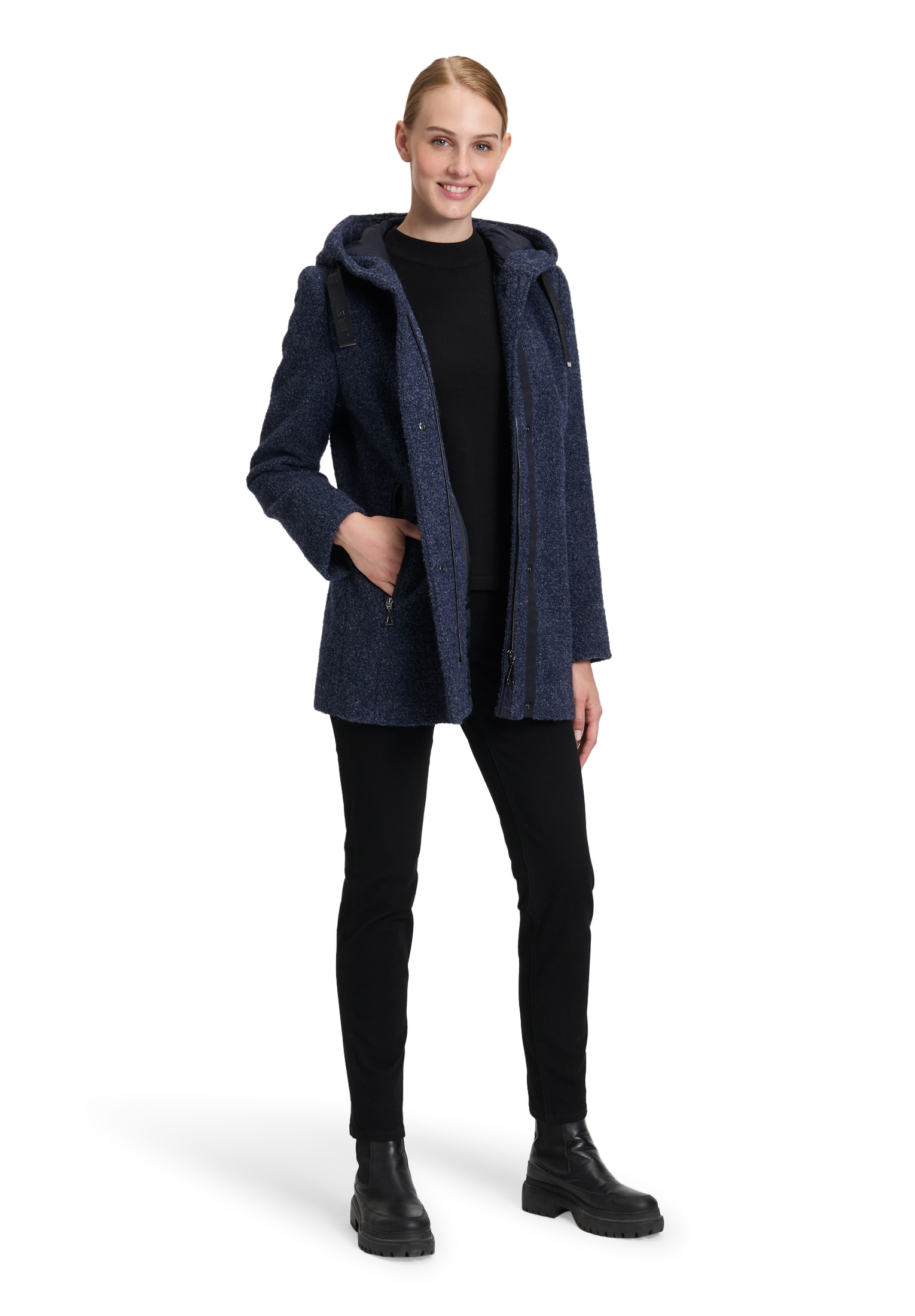 Gil Bret Wolljacke, mit Kapuze, mit Kapuze