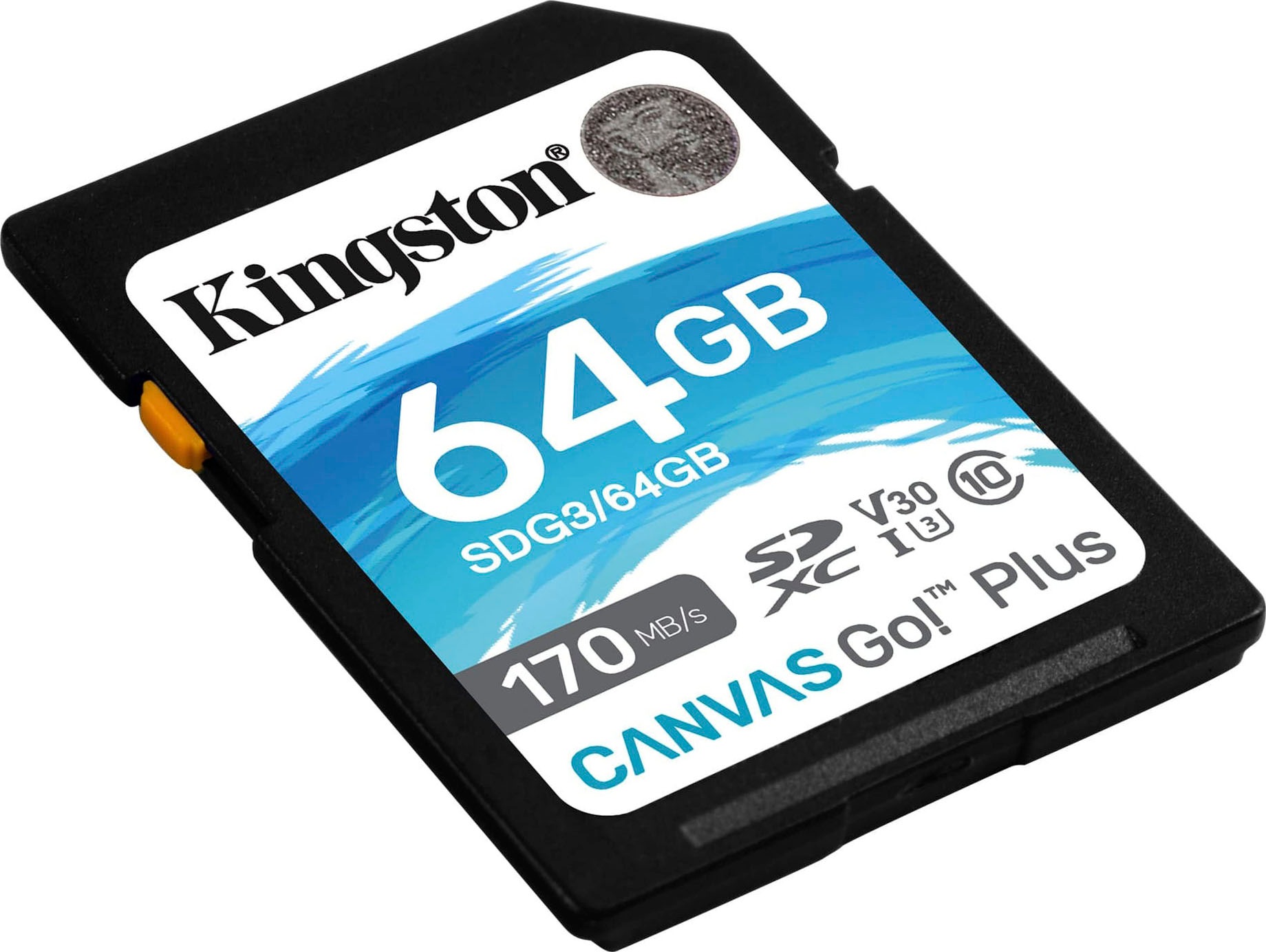 Kingston Speicherkarte »Canvas Go Plus SD 64GB«, (Video Speed Class 30 (V30)/UHS Speed Class 3 (U3) 170 MB/s Lesegeschwindigkeit)