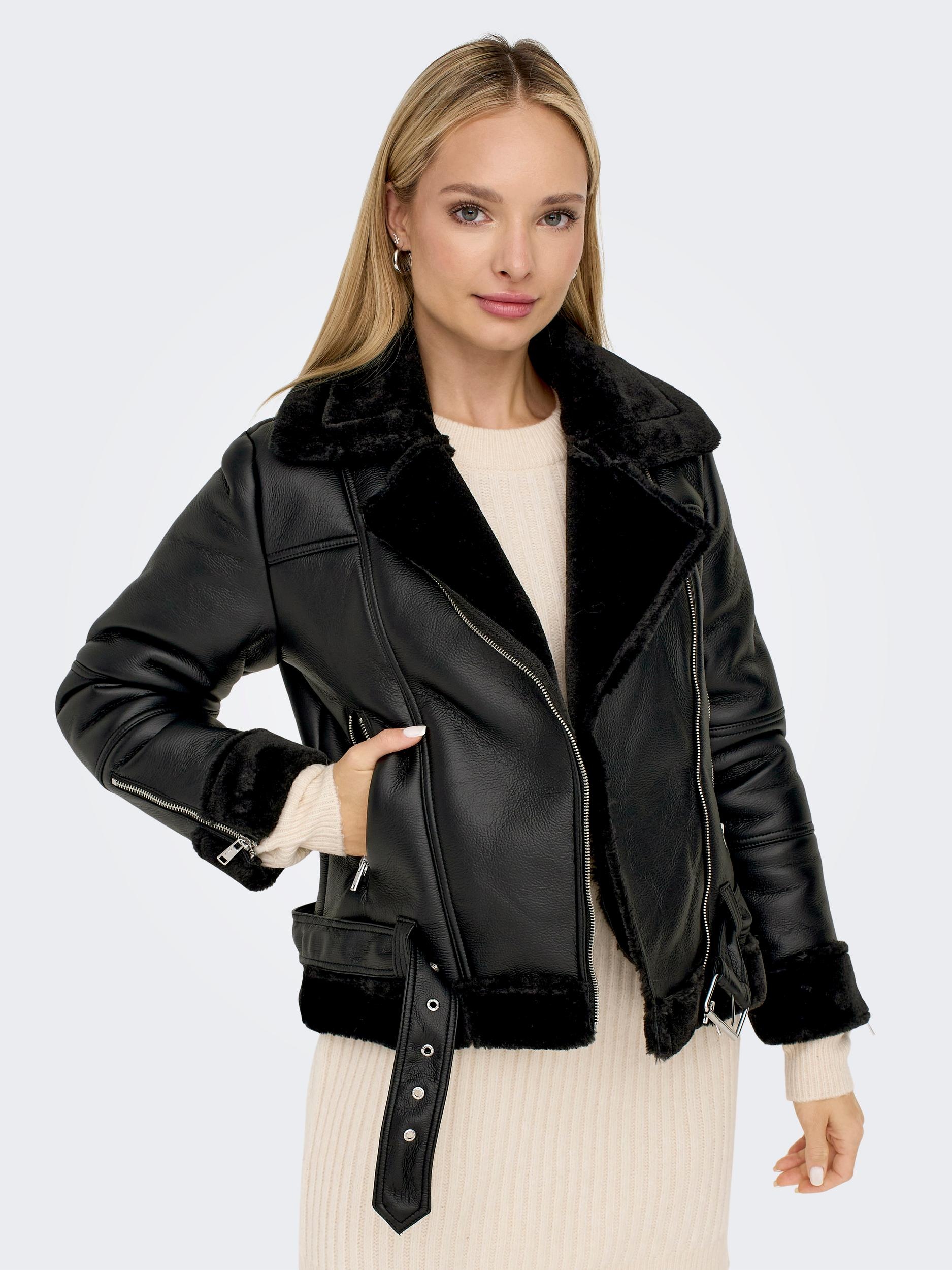 ONLY Lederimitatjacke "ONLAGNETE FAUX LEATHER BIKER JKT OTW" im Biker-Style günstig online kaufen