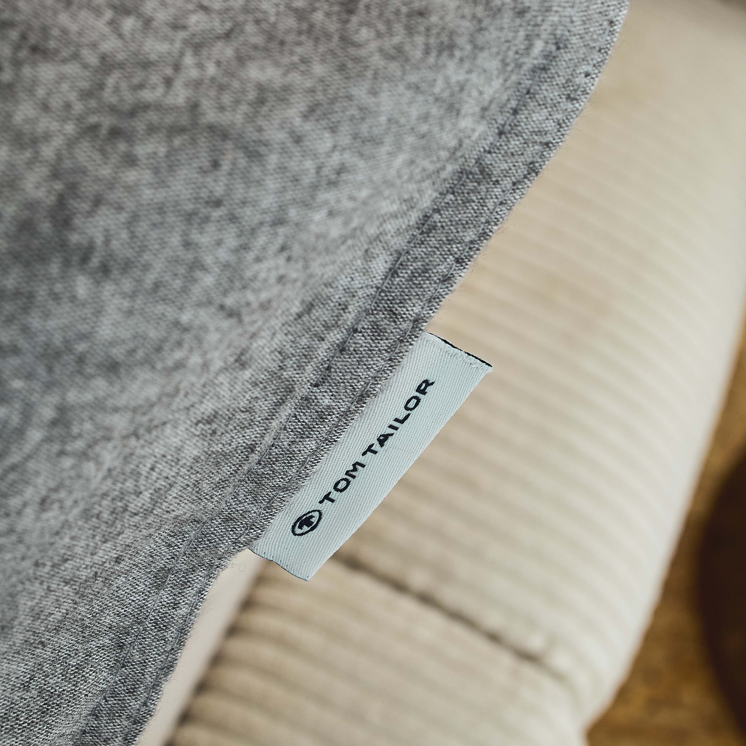 TOM TAILOR HOME Bettwäsche »WOVEN MELANGE in Gr. 135x200cm oder 155x220cm«, new bedroom, Doppelnaht am Kissen, gewebtes Label