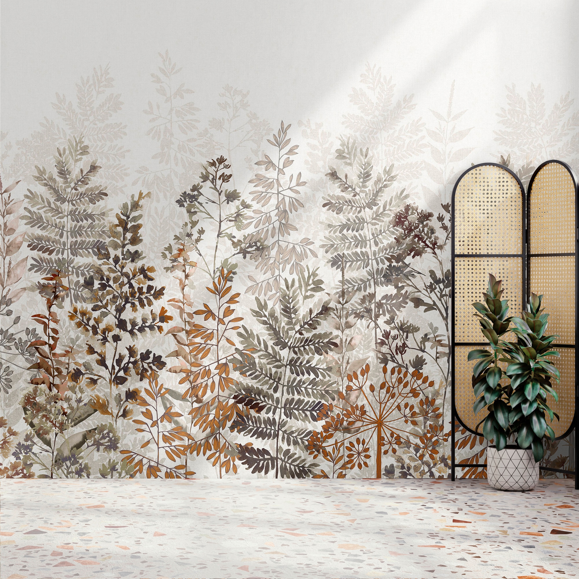 Art for the home Fototapete »Blatt-Silhouette«, Motiv, Design Tapeten
