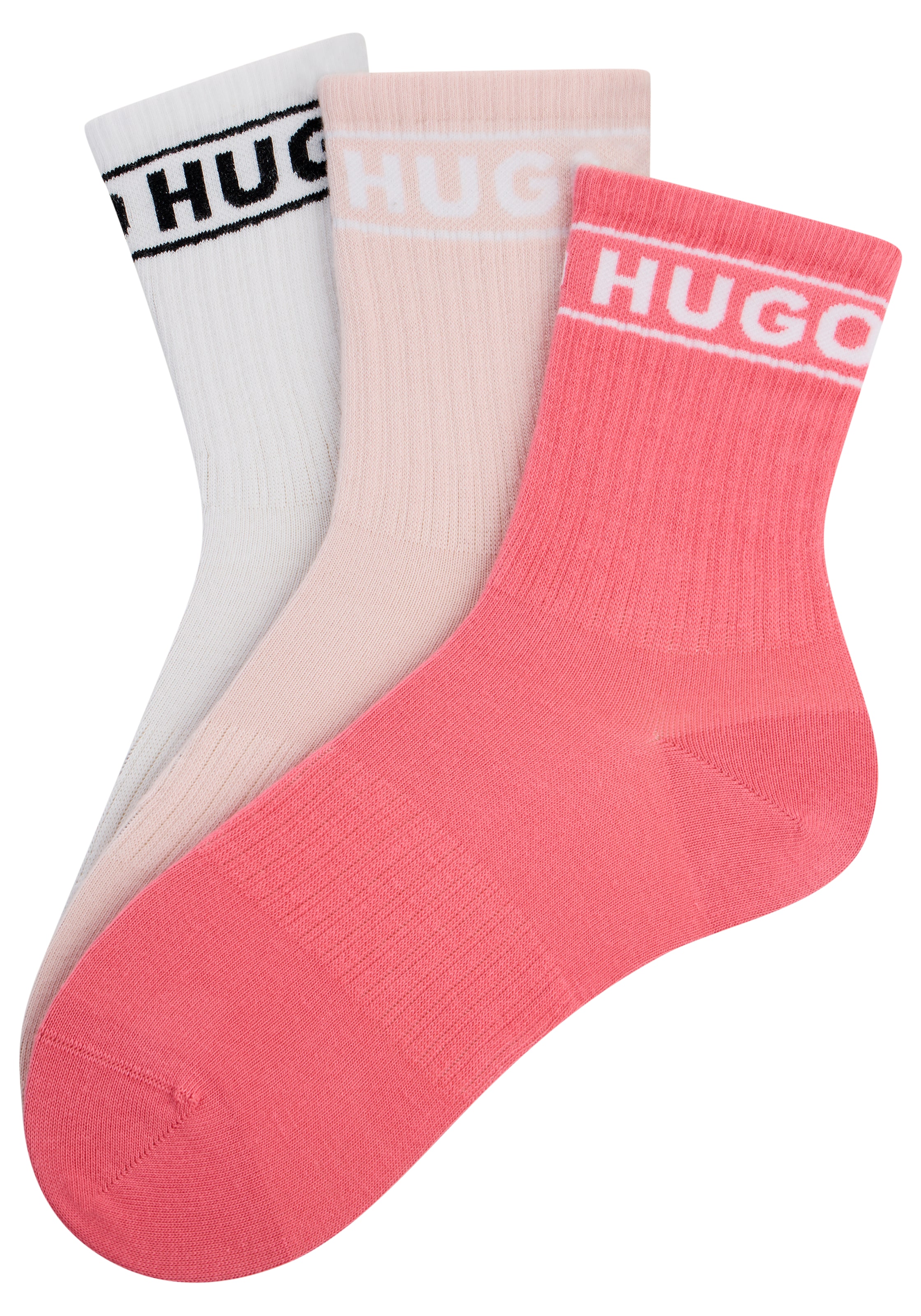 HUGO Underwear Freizeitsocken "3P QSRIB SPORTY CC W" Packung, 3er, 3 Paar t günstig online kaufen