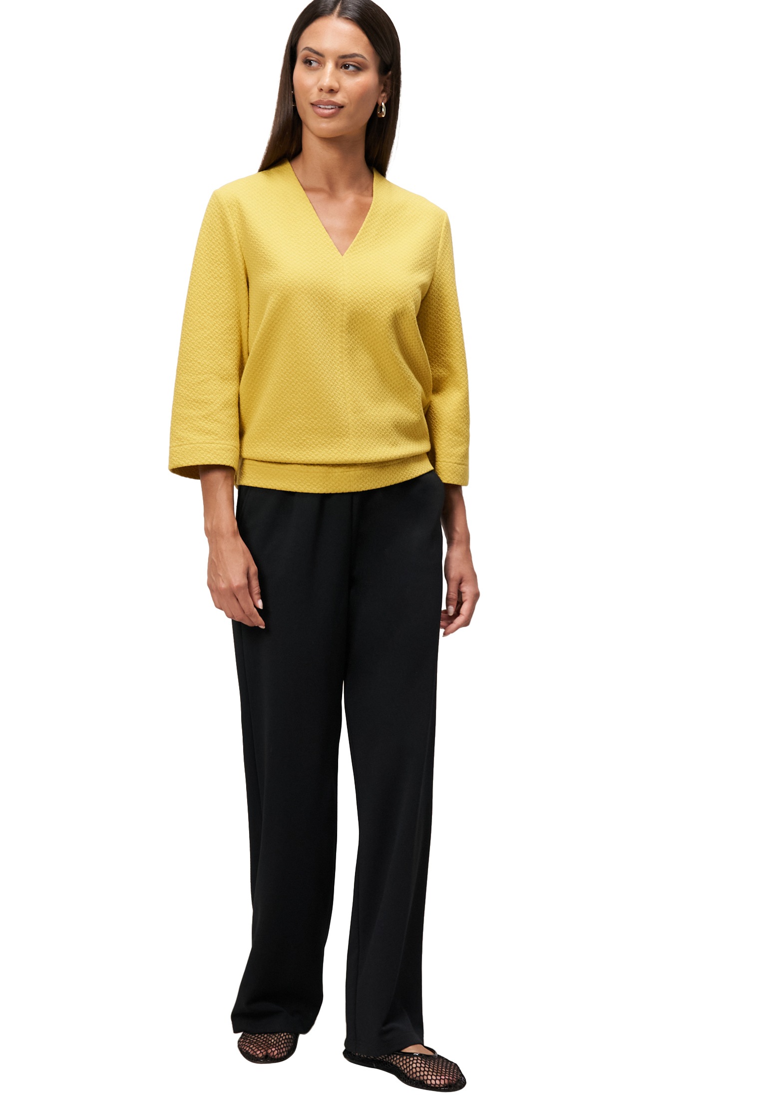 Thumbnail - Zero Sweatshirt "Damen mit Strukturmuster", Plain/ohne Details