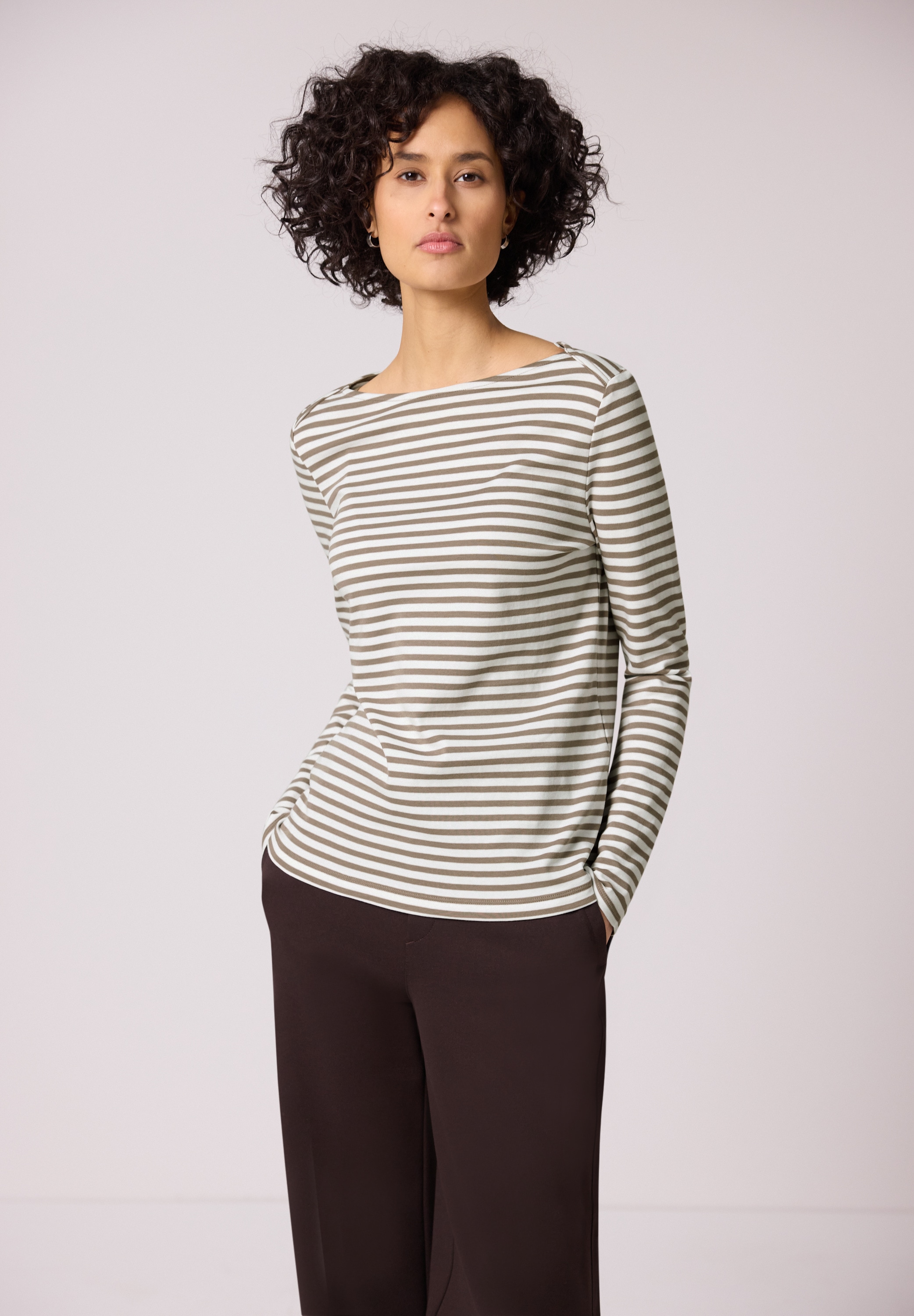 STREET ONE Langarmshirt aus reiner Baumwolle günstig online kaufen