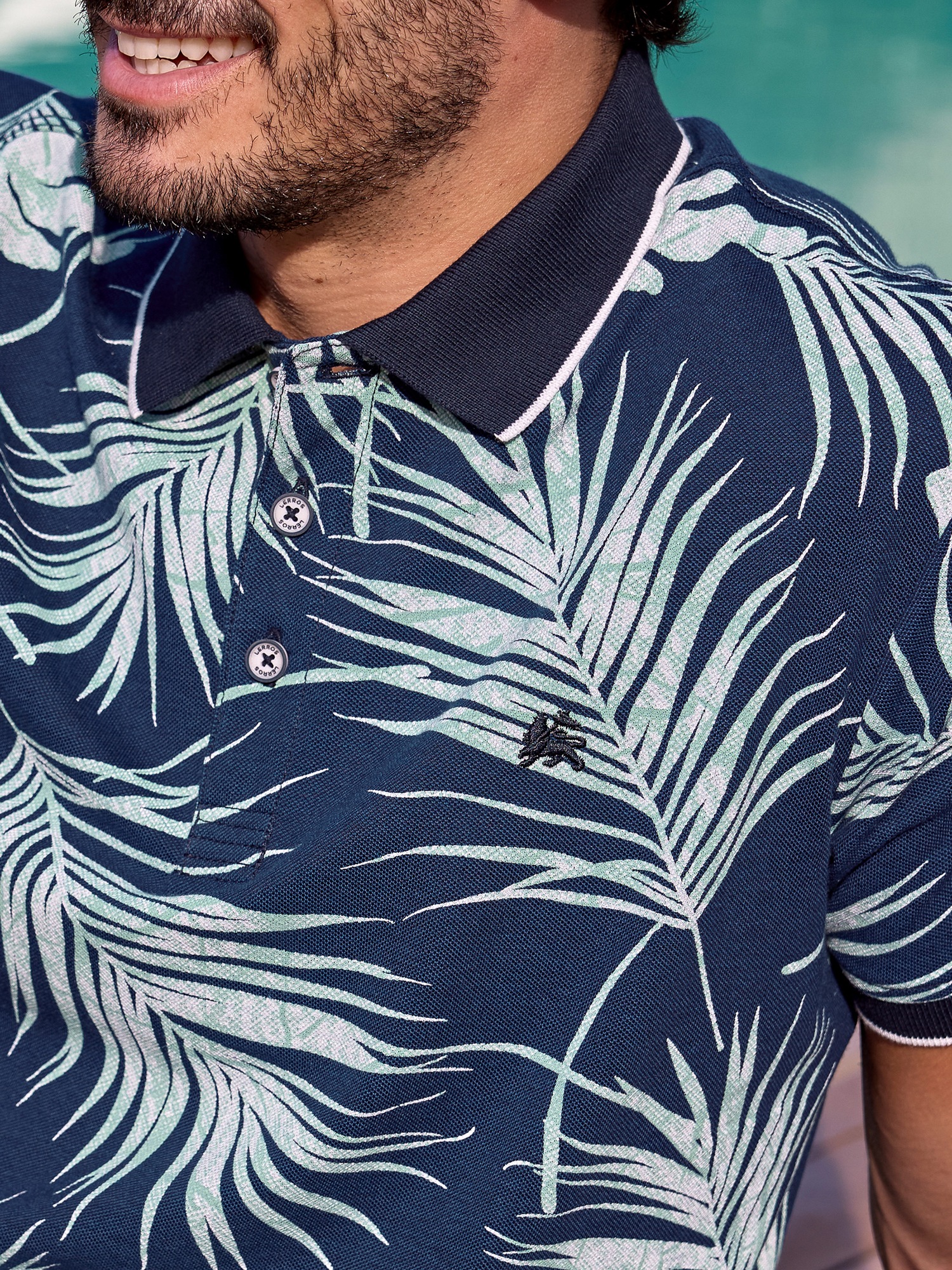 LERROS Poloshirt "LERROS Modisches Poloshirt, sommerlich gemustert" günstig online kaufen