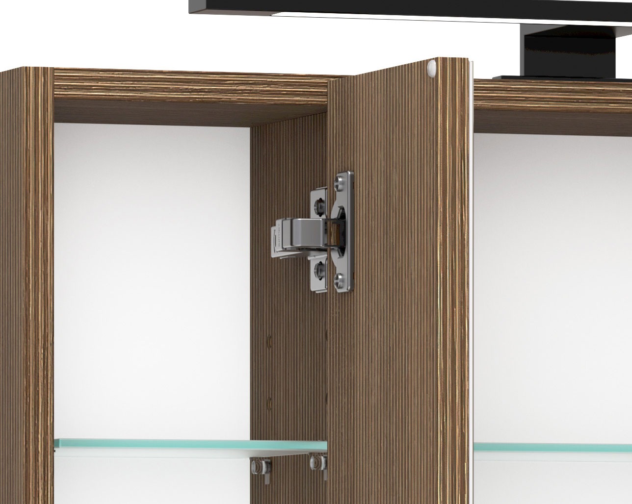 welltime Spiegelschrank, Welltime, Breite 60 cm, gedämpfte Scharniere, inkl. Steckdose