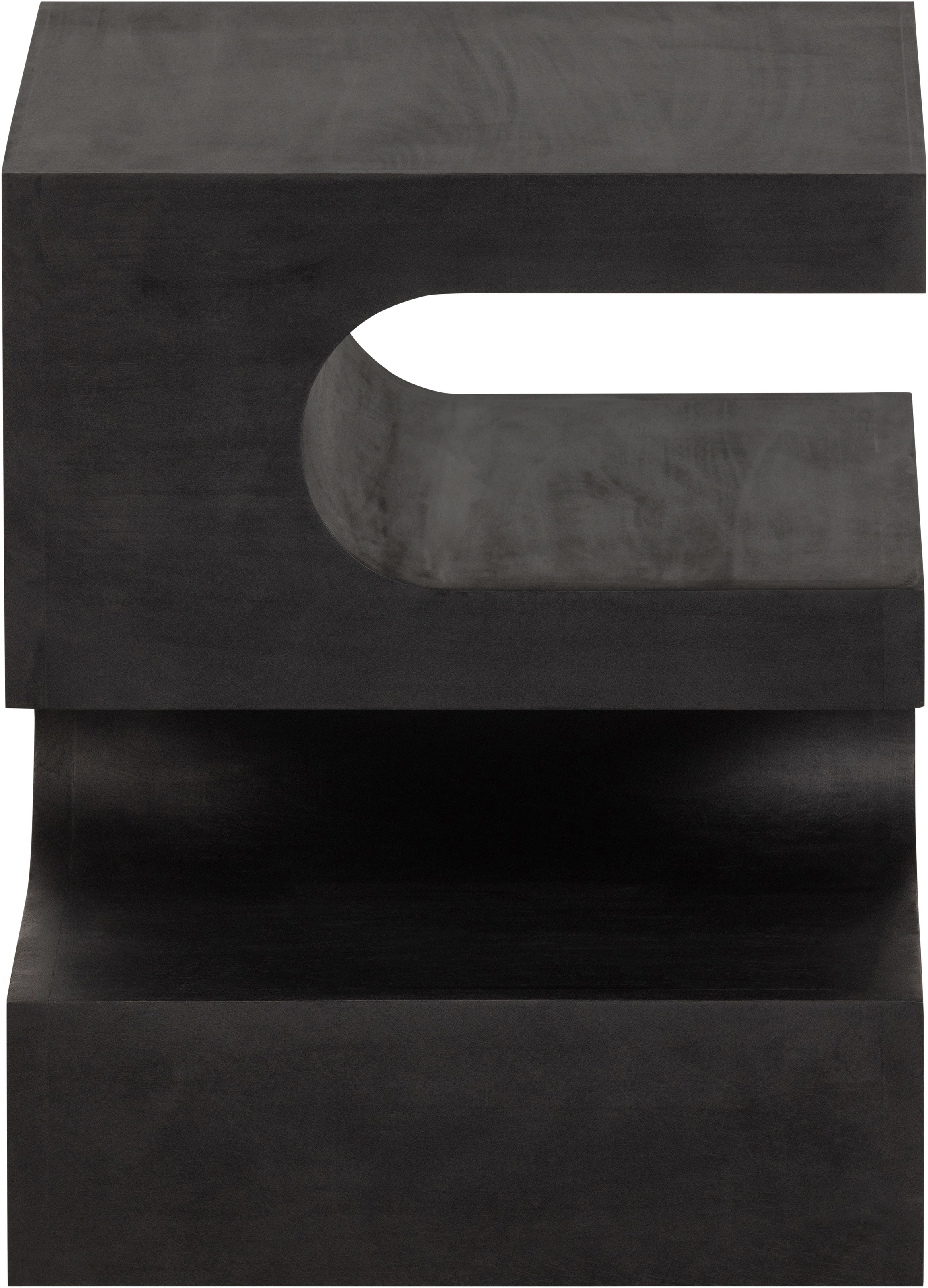 WOOOD Beistelltisch »Toma aus Mangoholz mit gedrehter Formgebung 40x40x50 cm« Tragkraft 15 kg, Plattendicke 5 cm, offener Zwischenboden 13 cm hoch