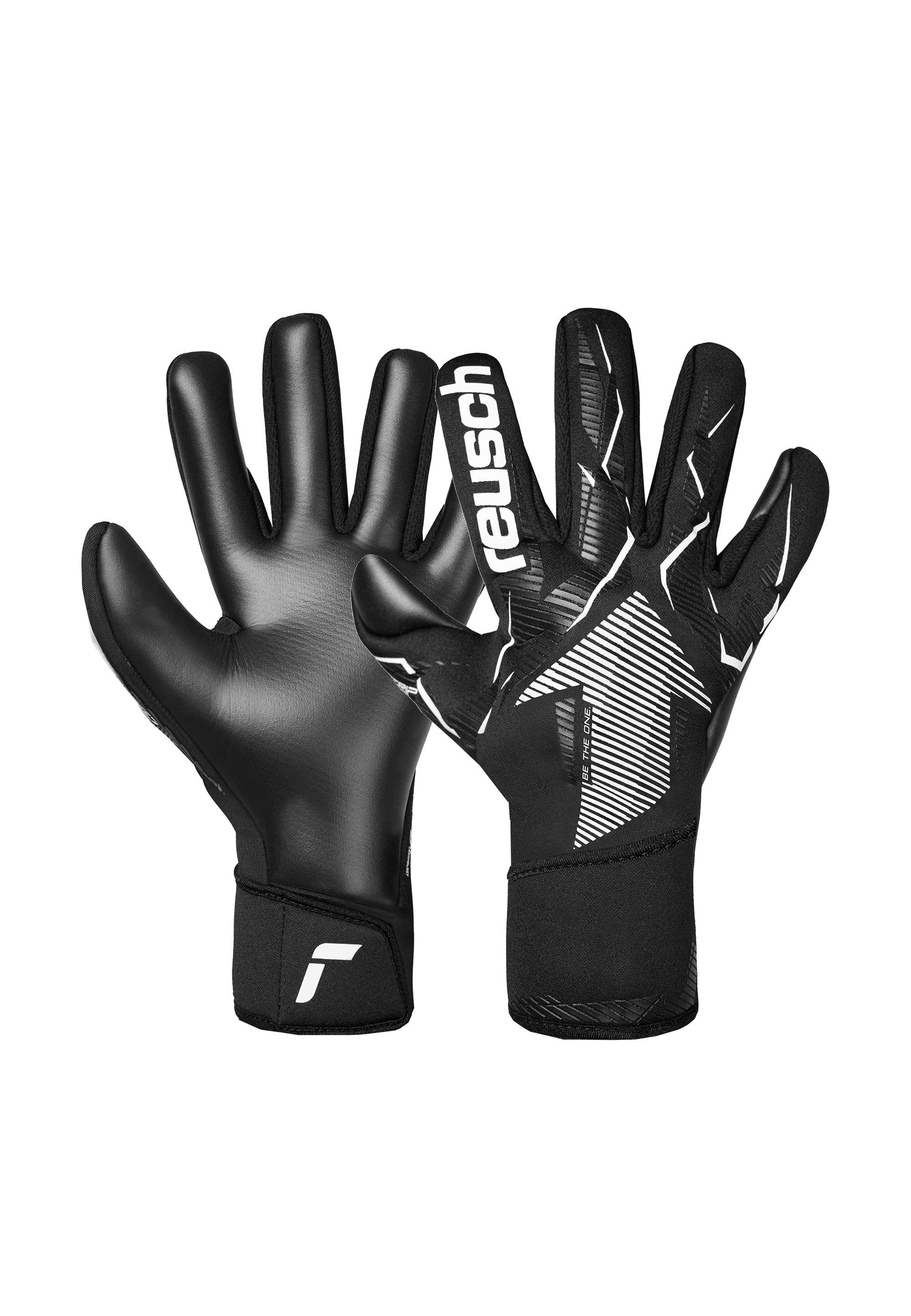 Torwarthandschuhe REUSCH "Fastgrip Infinity Junior", Kinder, Gr. 7, schwarz, 52% Latex, 45% Polyester, 3% Polyamid, Handschuhe, mit zuverlässigem, griffigem Infinity-Belag