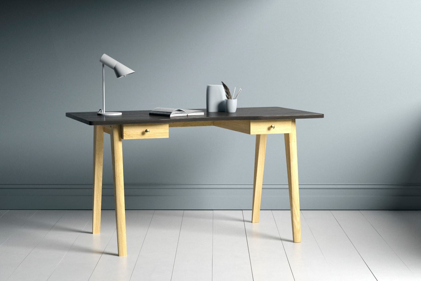 Woodman Schreibtisch "Nice" B/T/H: 140/70/75 cm, im skandinavian Design, Ti günstig online kaufen