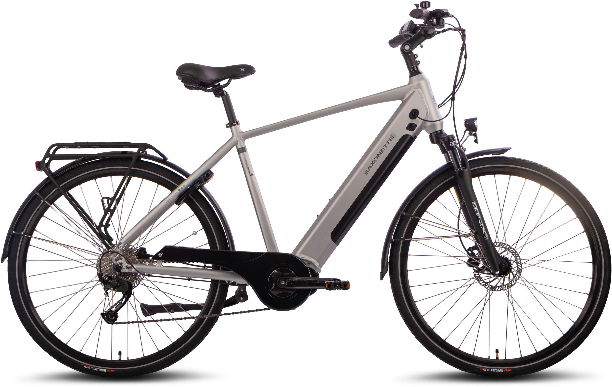 SAXONETTE E-Bike "Saxonette Deluxe Sport (Diamant)", 9 Gang, Shimano, Alivio, Mittelmotor 250 W, Pedelec, Elektrofahrrad