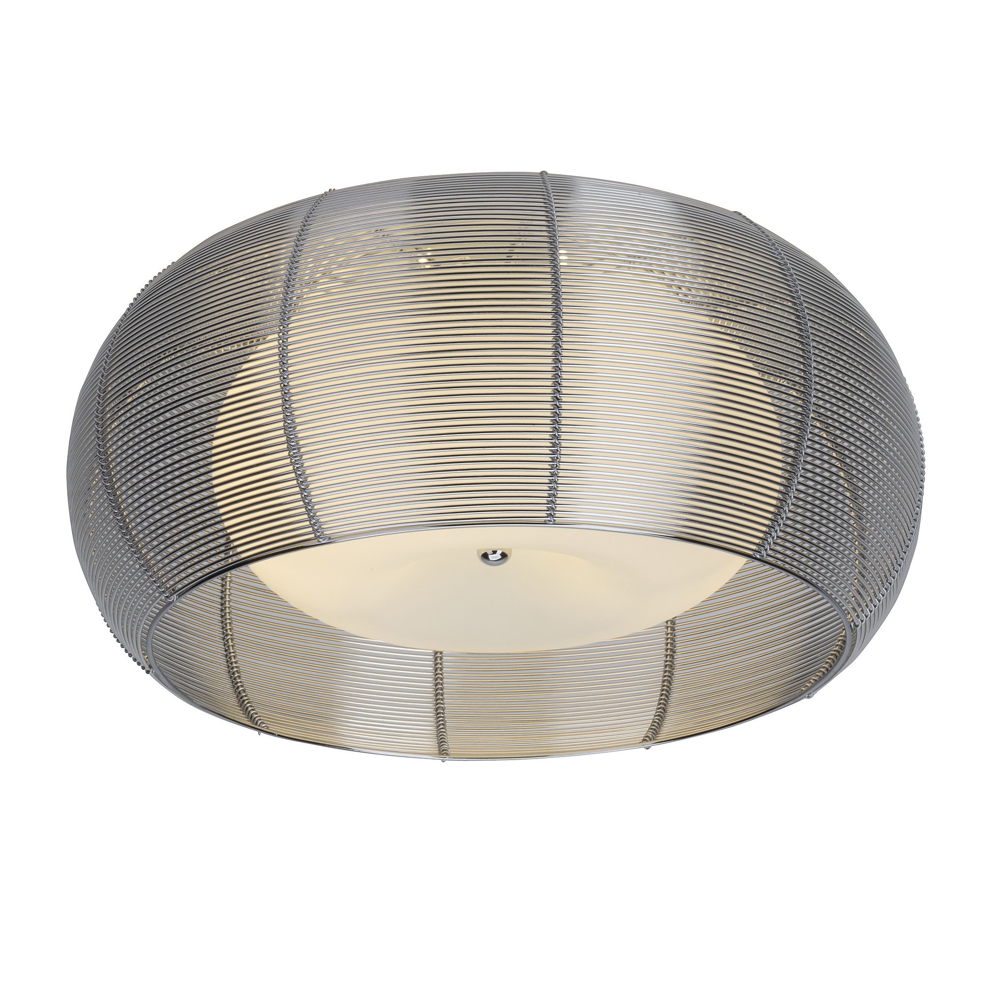 Brilliant Leuchten Deckenleuchte Relax, E27, 1 St., Deckenlampe 50cm chrom/weiß