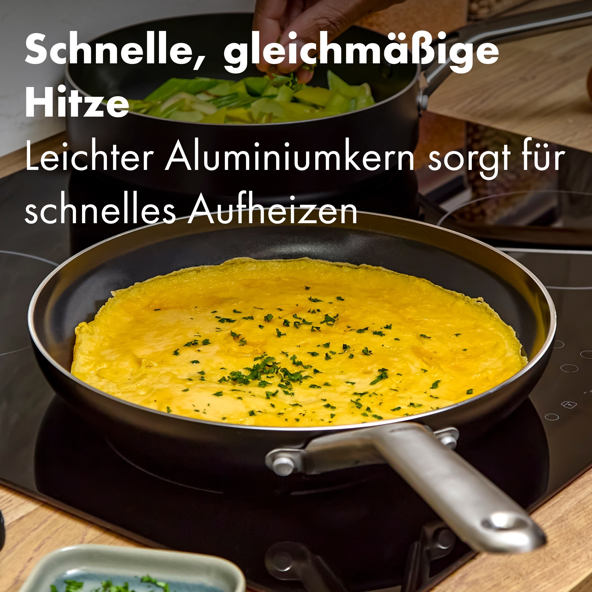 OXO Good Grips Bratpfanne »Antihaft Agility Bratpfannen-Set – 24 & 28 cm« Aluminium Set, 2 tlg. 2 Pfannen, im Alltag mühelos gemacht