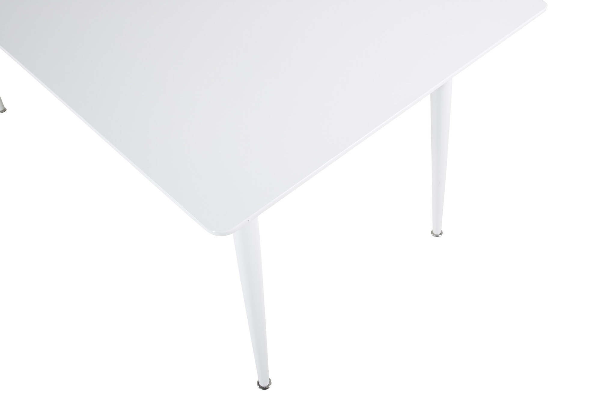 Venture Home Esstisch »Polar, rechteckiger Esstisch in hellem Weiß, 180 × 90 cm« Esszimmertisch, MDF, Metallbeine, rechteckig, hell, skandinavisch