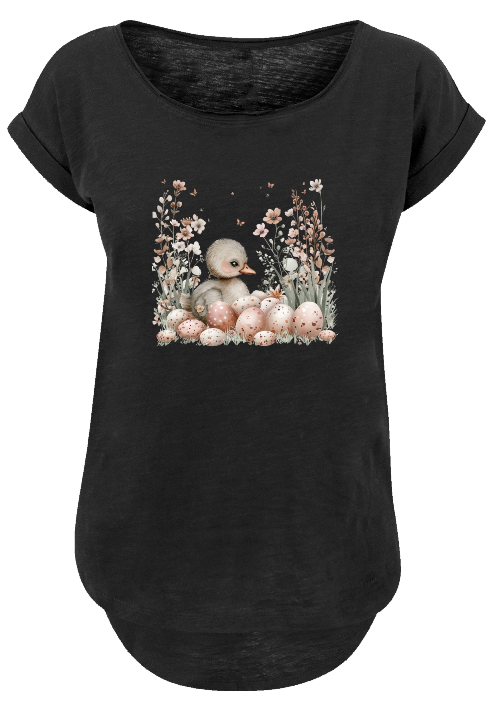 F4NT4STIC T-Shirt »Ente Ostereier Blumen Küken«, Premium Qualität