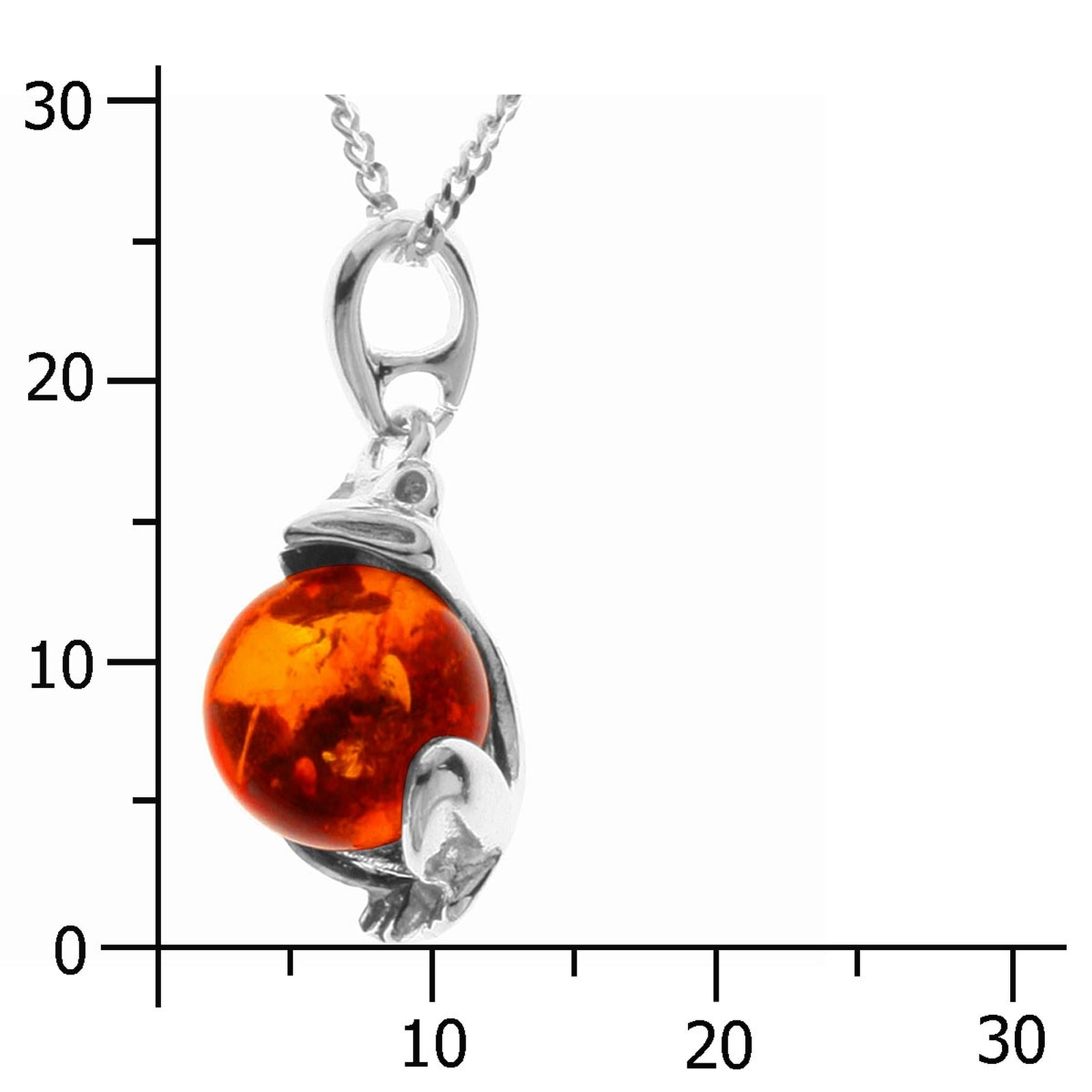 OSTSEE-SCHMUCK Kette mit Anhänger »- Frosch - Silber 925/000 - Bernstein«