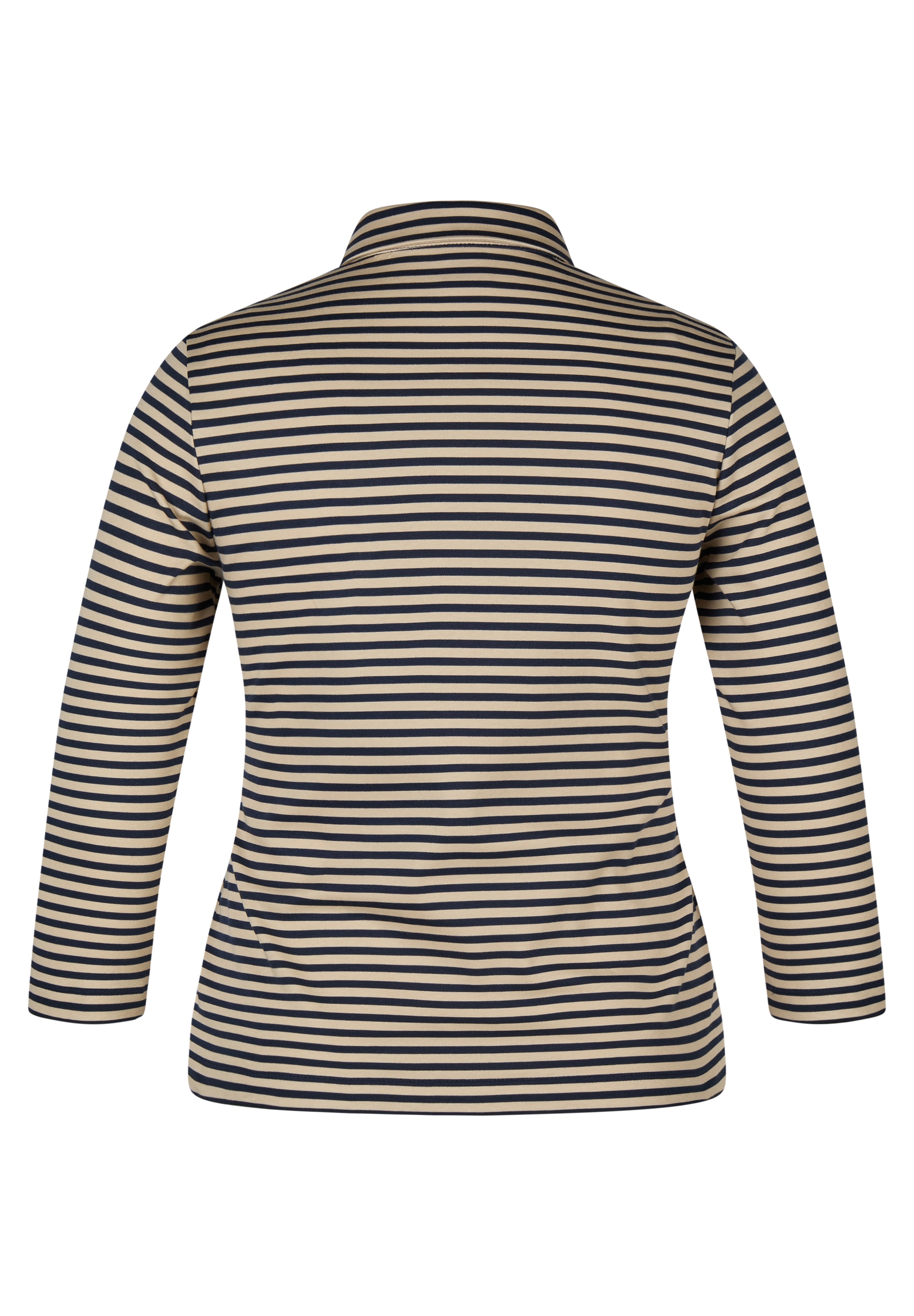 Rabe 3/4-Arm-Shirt im Streifen-Look und mit Hemdblusenkragen