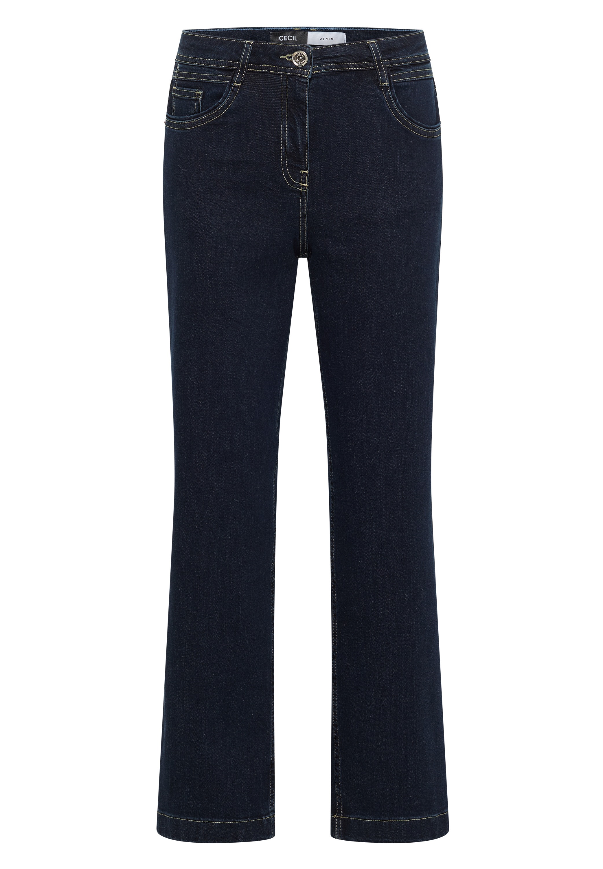 Loose-fit-Jeans CECIL, Damen, Gr. 34, Länge 30, rinsed wash, Jeans, 98% Baumwolle, 2% Elasthan, unifarben, knöchellang, Jeans, High Waist 2