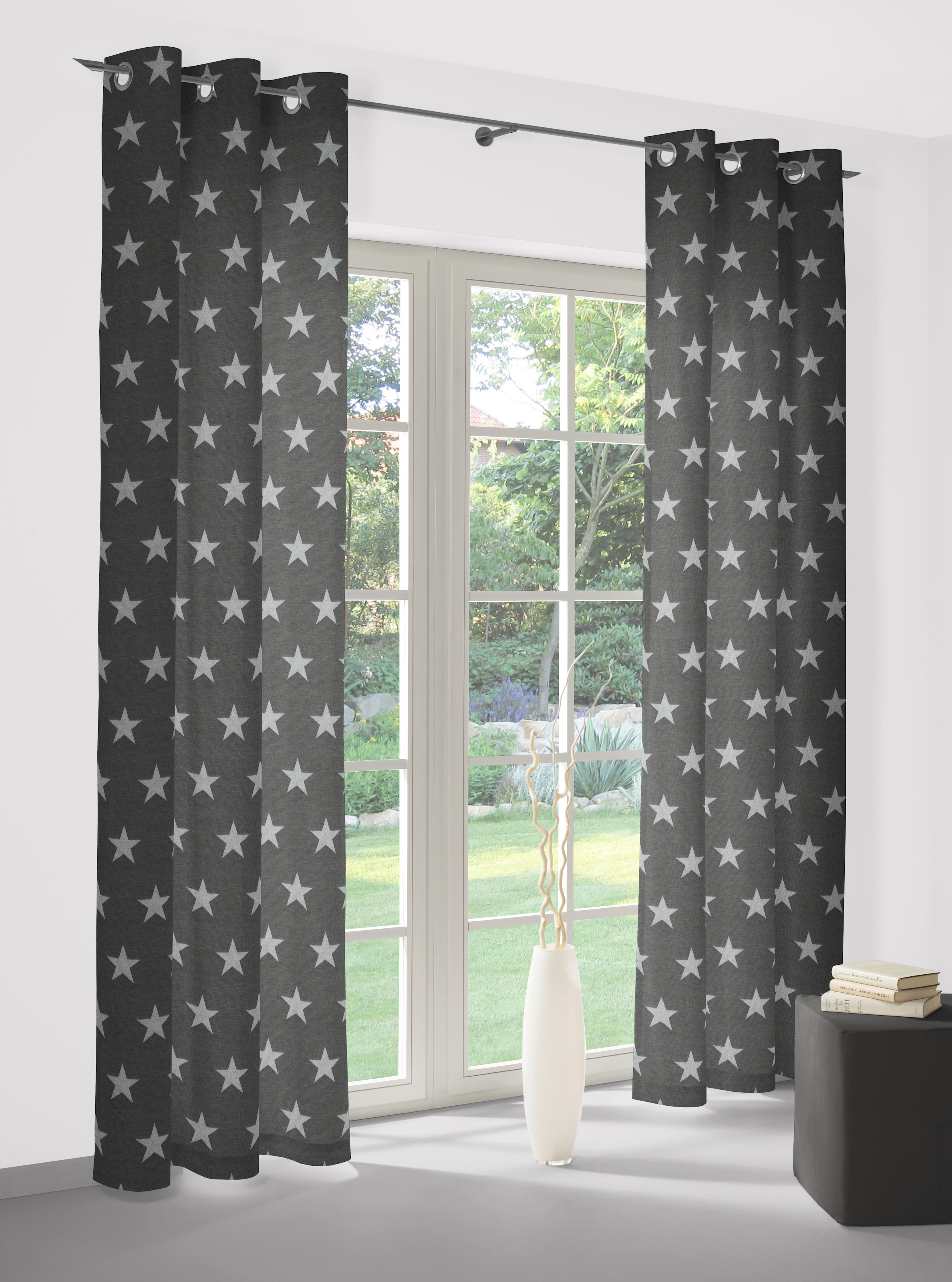 Wirth Vorhang "FELINO" Ösen 1 Stk. tlg. günstig online kaufen