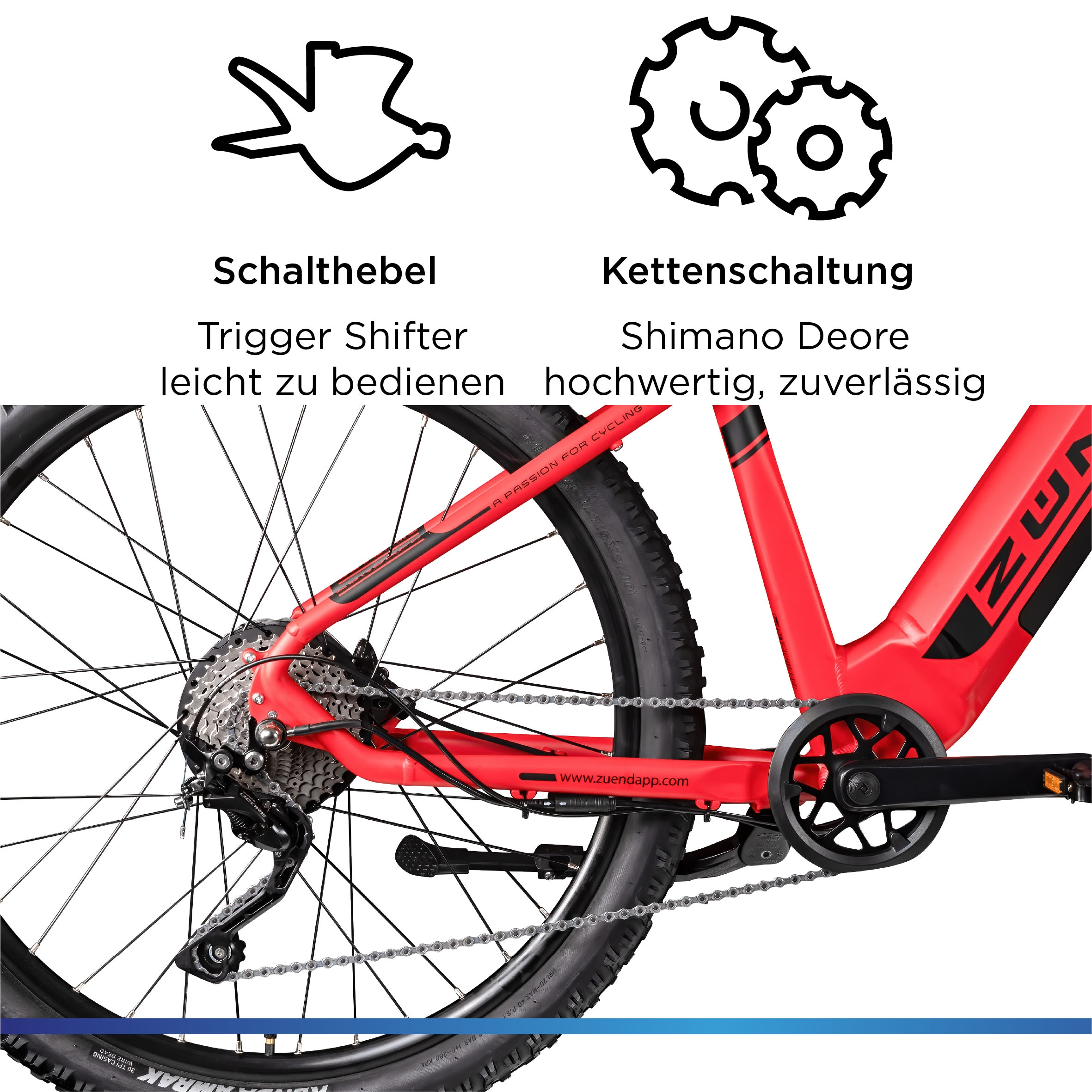 Zündapp E-Bike »Z898«, 24 Gang, Heckmotor 250 W, E-Bike E Mountainbike 27,5 Zoll Pedelec 170 - 190 cm Hardtail MTB