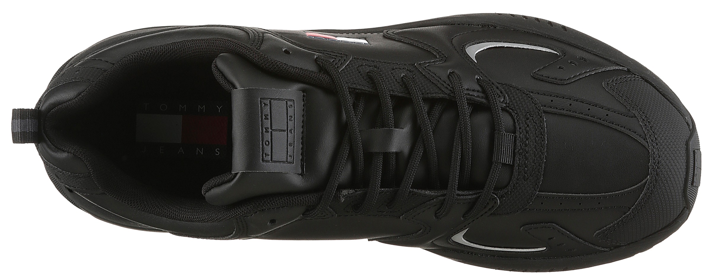 Tommy Jeans Sneaker »TJM RUNNER LEATHER«, Freizeitschuh, Halbschuh, Schnürschuh mit reflektierenden Details