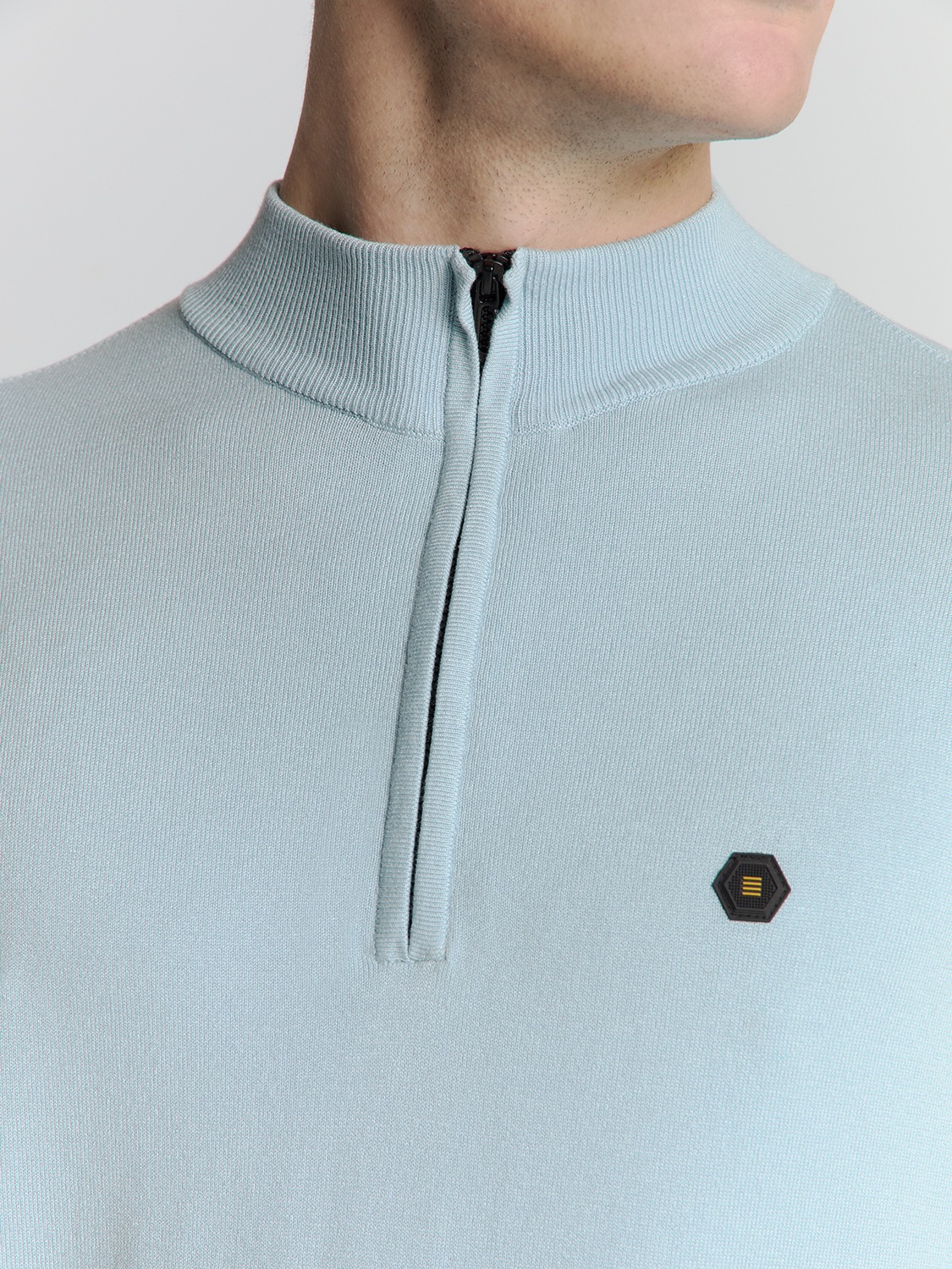 NO EXCESS Rundhalspullover »No Excess Sweatshirt mit halbem Reißverschluss«