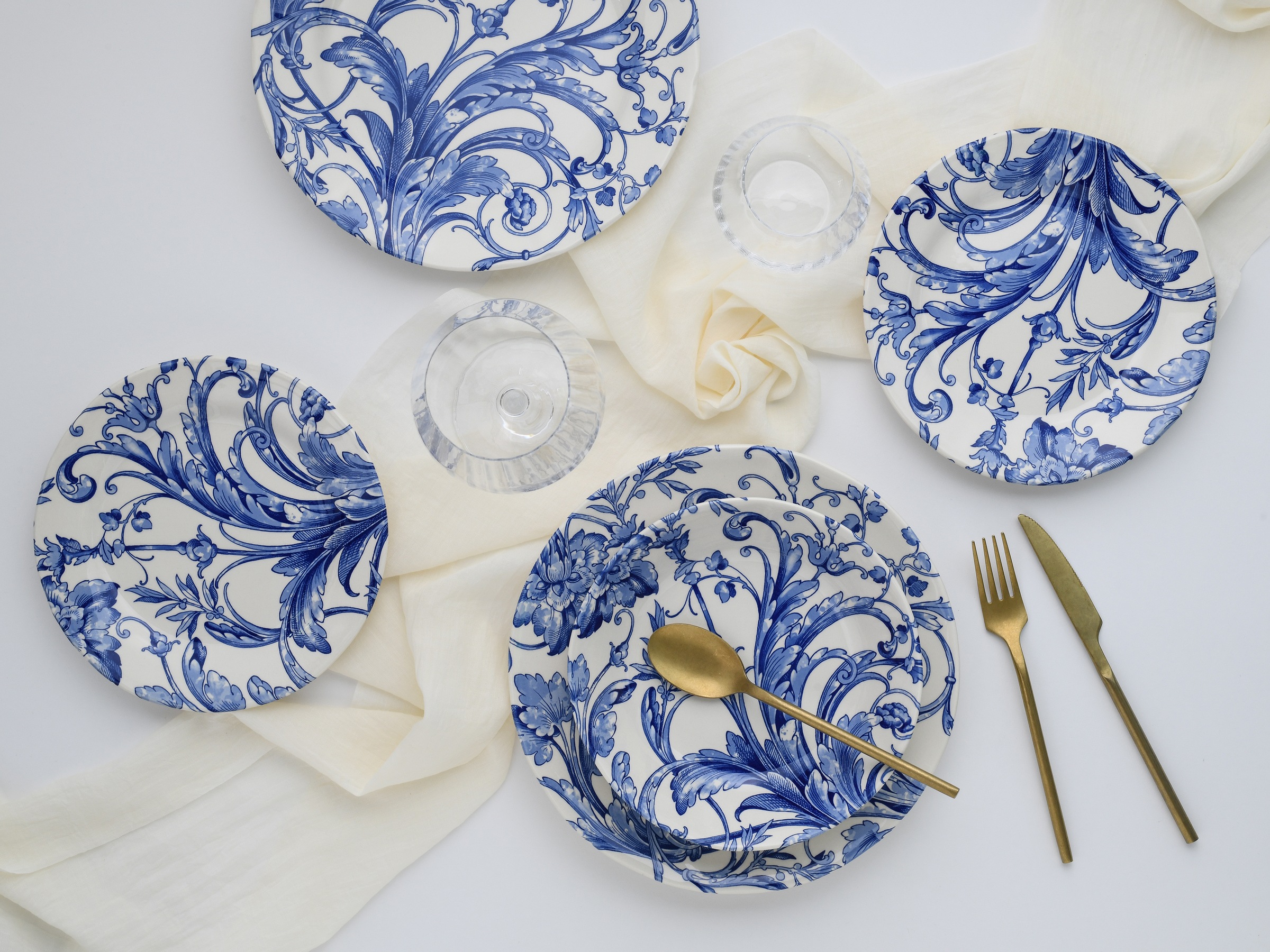 CreaTable Teller-Set »Venecia, Tellerset 18-tlg«, (Set, 18 tlg.), Traditionell, Nostalgie