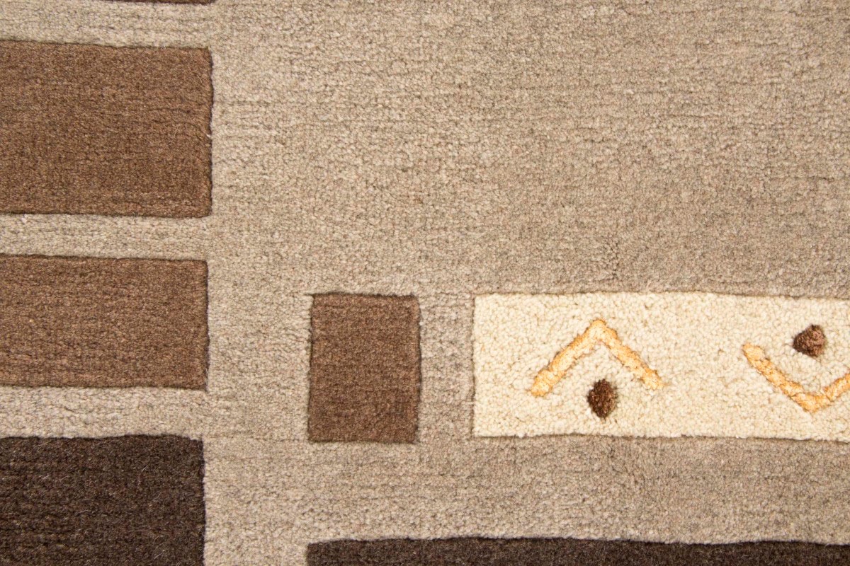 carpetfine Wollteppich »Nepal Jaipur«, rechteckig, 20 mm Höhe, reine Wolle, handgeknüpft, Wohnzimmer