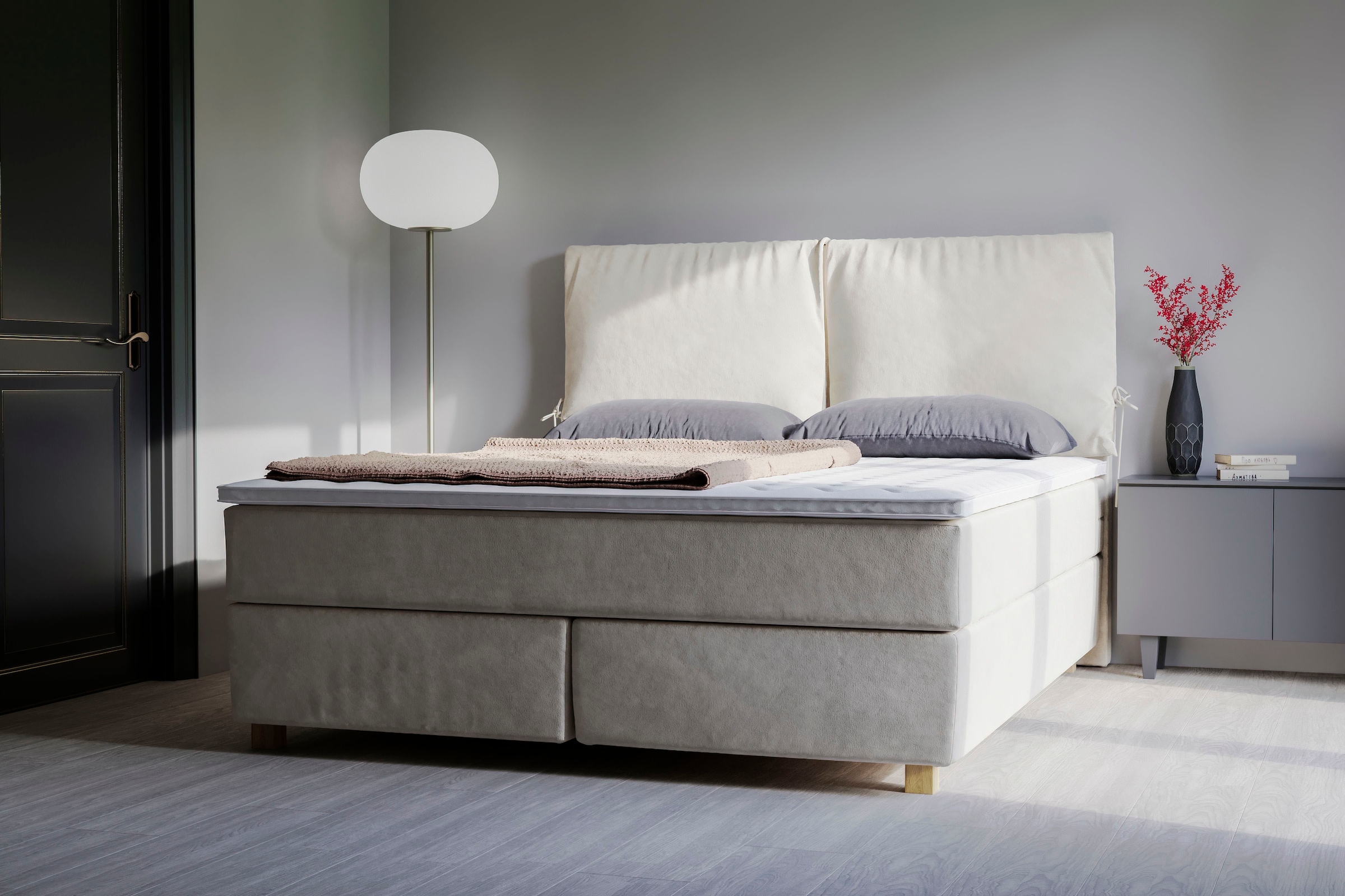 Home affaire Boxspringbett "Nele", inkl. Topper im schlichtem Design günstig online kaufen