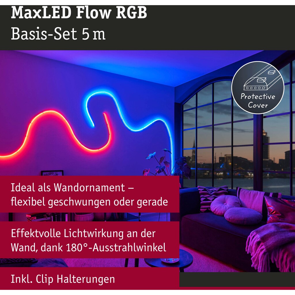Paulmann LED-Streifen »MaxLED Flow Basisset 5m RGB inkl. Fernbedienung«