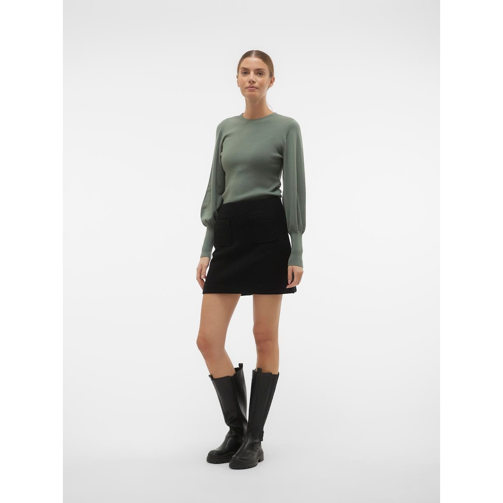 Vero Moda Rundhalspullover »VMHOLLYKARISPUFF LS O-NECK PULLOV GA BOO«