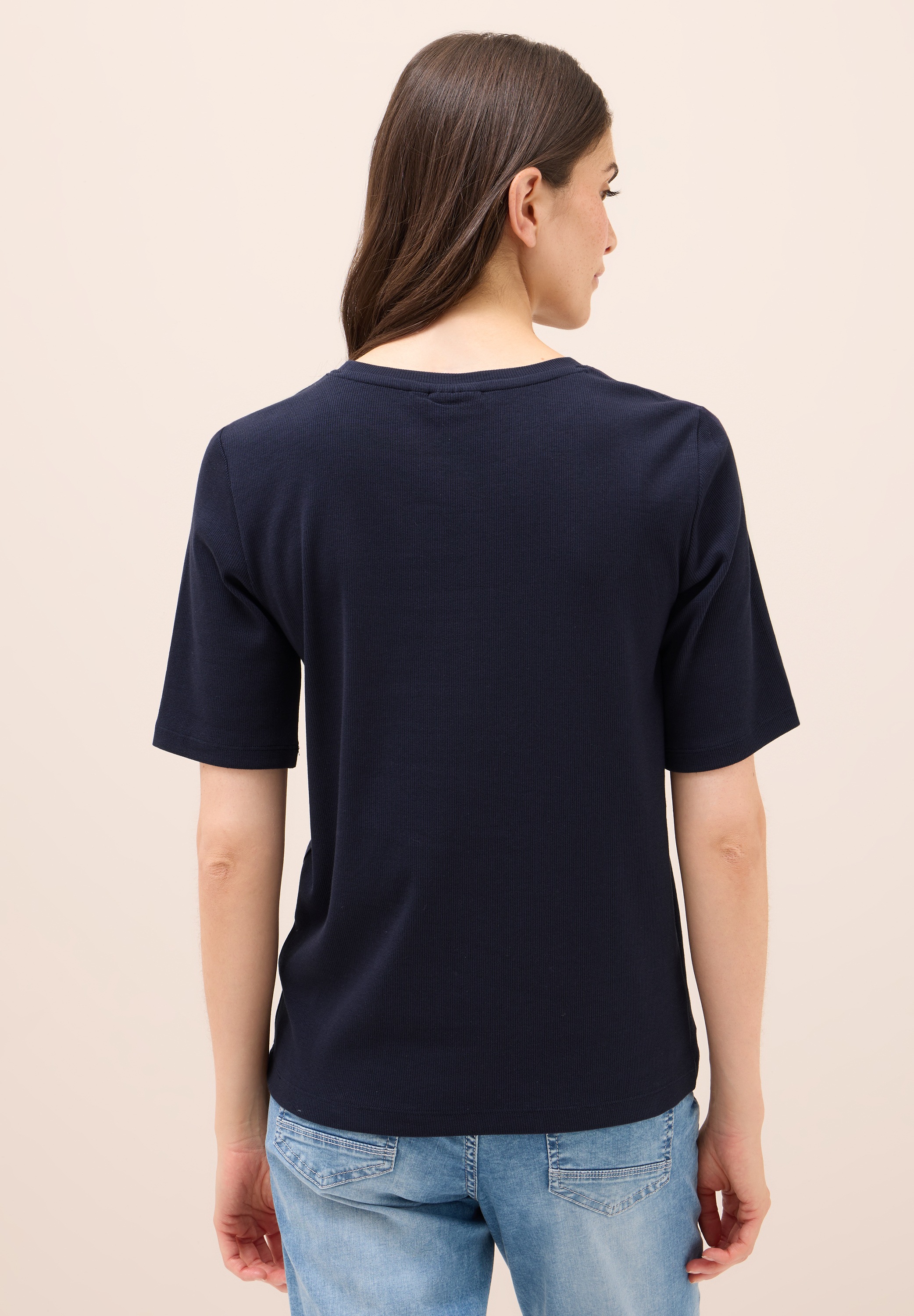 Cecil T-Shirt, aus Baumwolle mit Stretchante günstig online kaufen