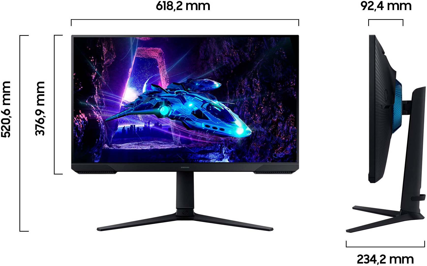 Samsung Gaming-Monitor »S27DG300EU«, 68 cm/27 Zoll, 1920 x 1080 px, Full HD, 1 ms Reaktionszeit, 180 Hz