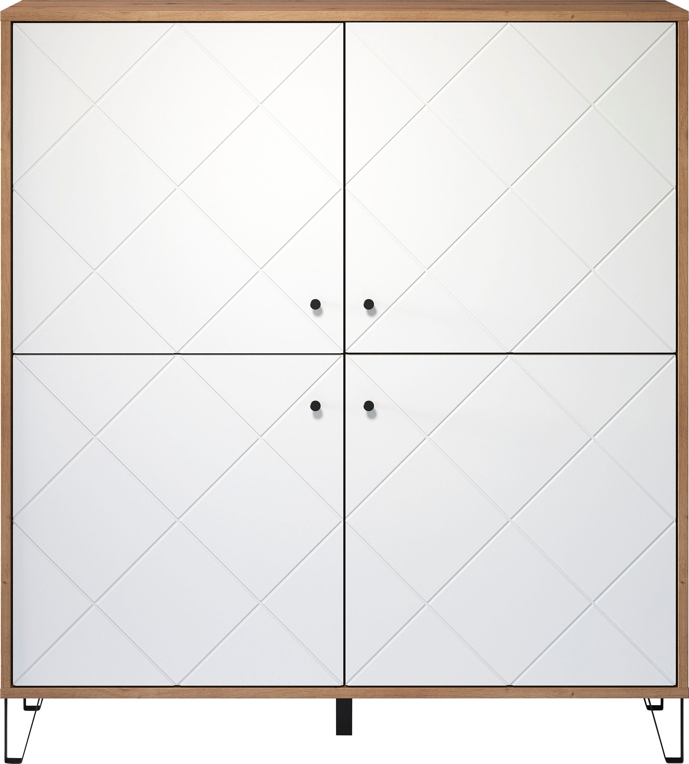 Places of Style Highboard "Tarragona", Highboard mit 4 Türen & Soft-Close - günstig online kaufen