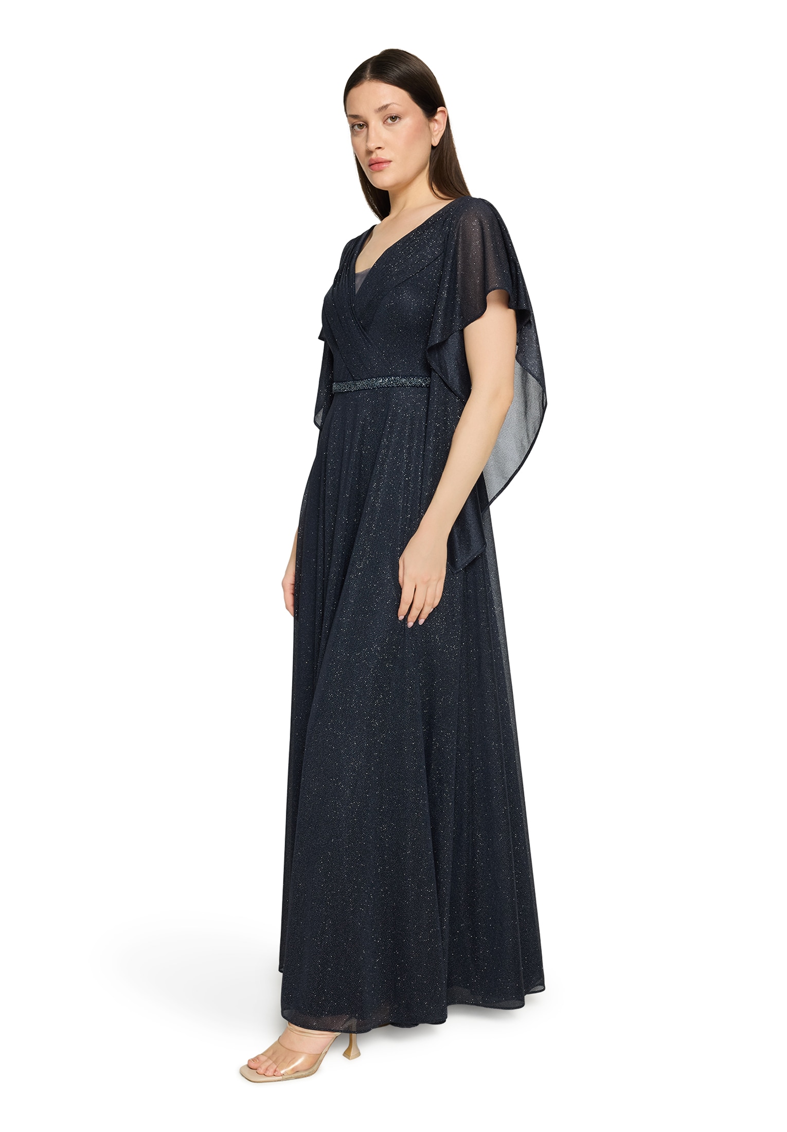 Vera Mont Abendkleid »Damen im Glitzer-Look« Ohne Tasche Falten