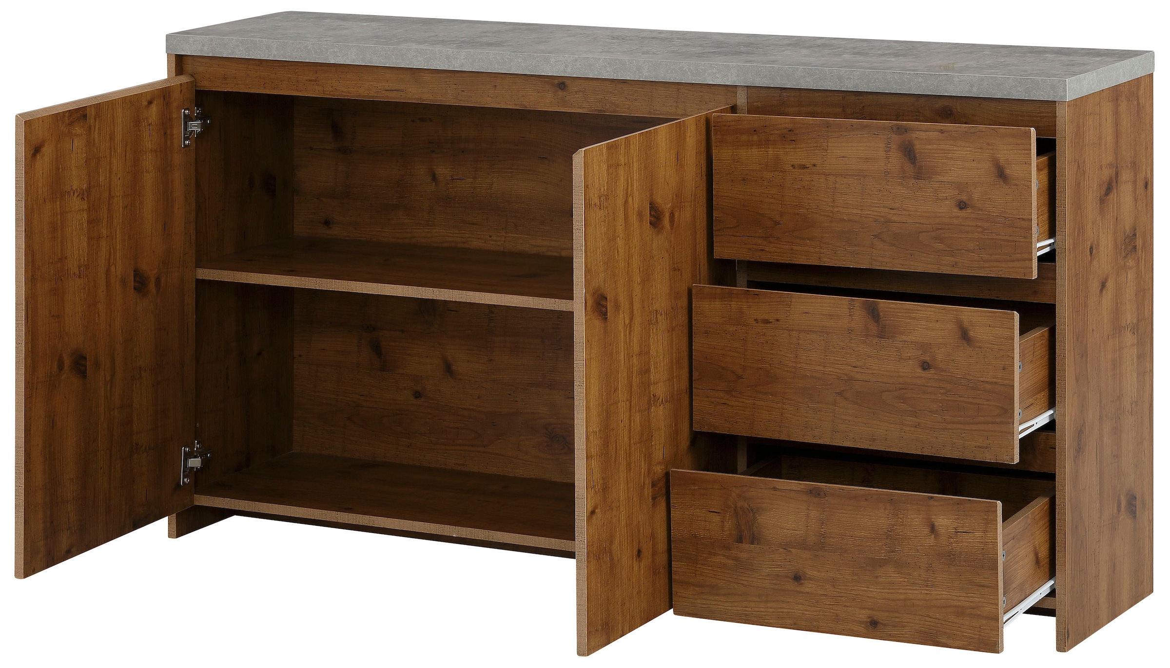 Home affaire Sideboard »Maribo«, Kommode im modernen Landhaus-Stil, mit Betontopplatte, Breite 150 cm