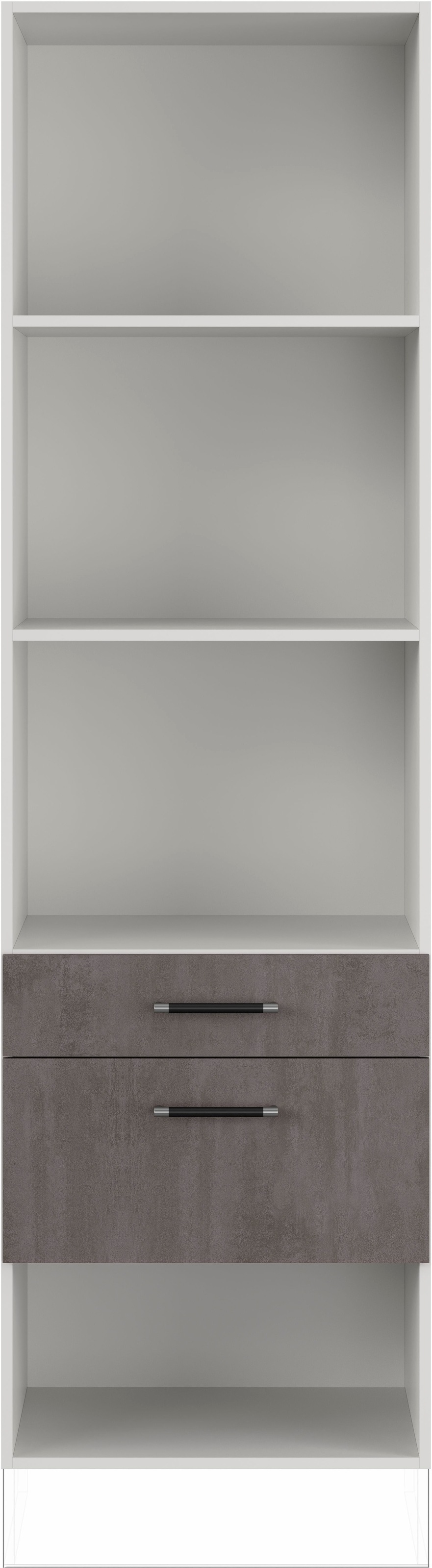 IMPULS KÜCHEN Seitenschrank »"Prag", Breite/Höhe: 60/205,1 cm, mit Soft-Close«, vormontiert, mit Schubkasten, mit Auszug, mit verstellbaren Fachböden