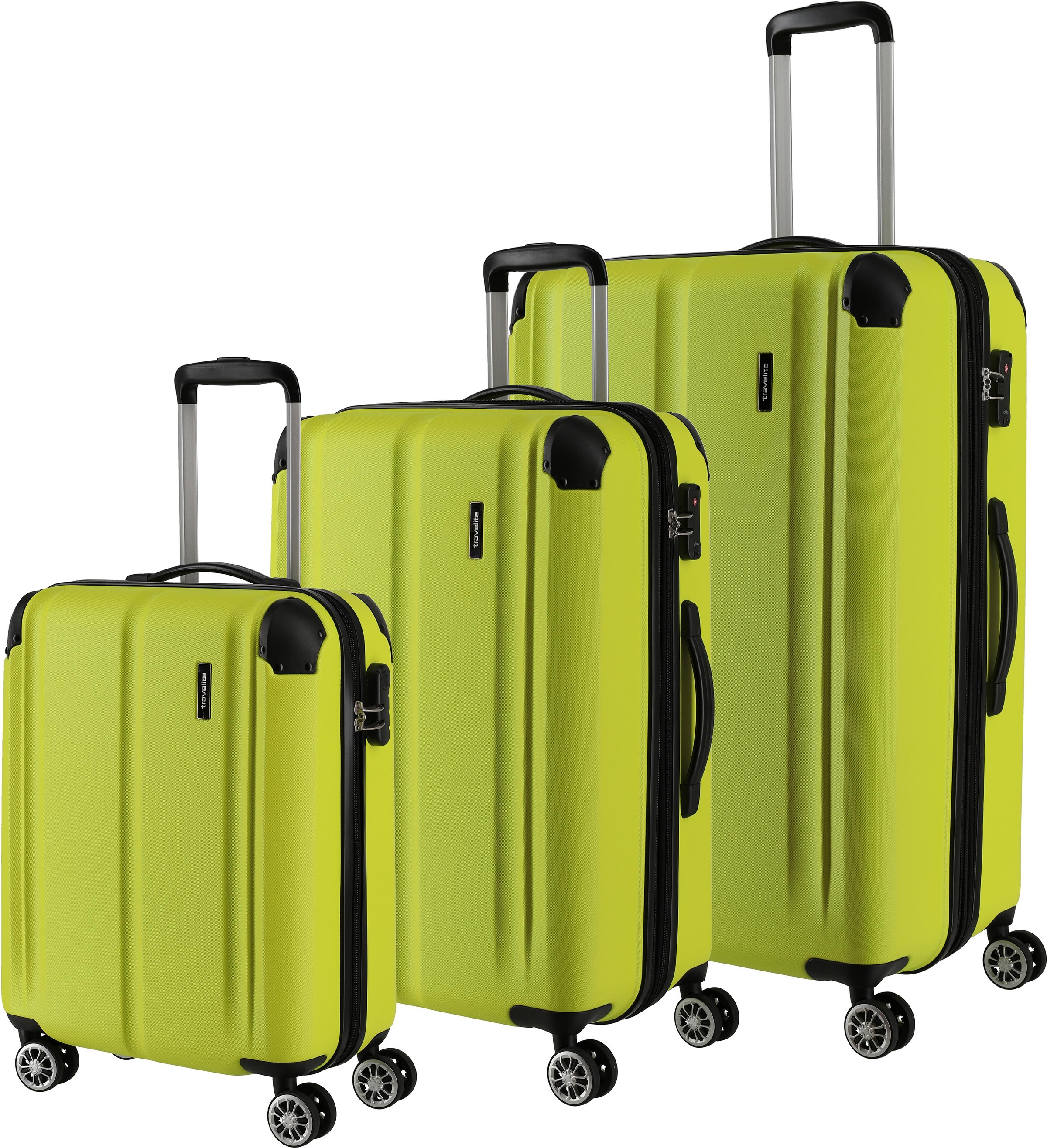 travelite Trolleyset »City, limone«, (3 tlg.)