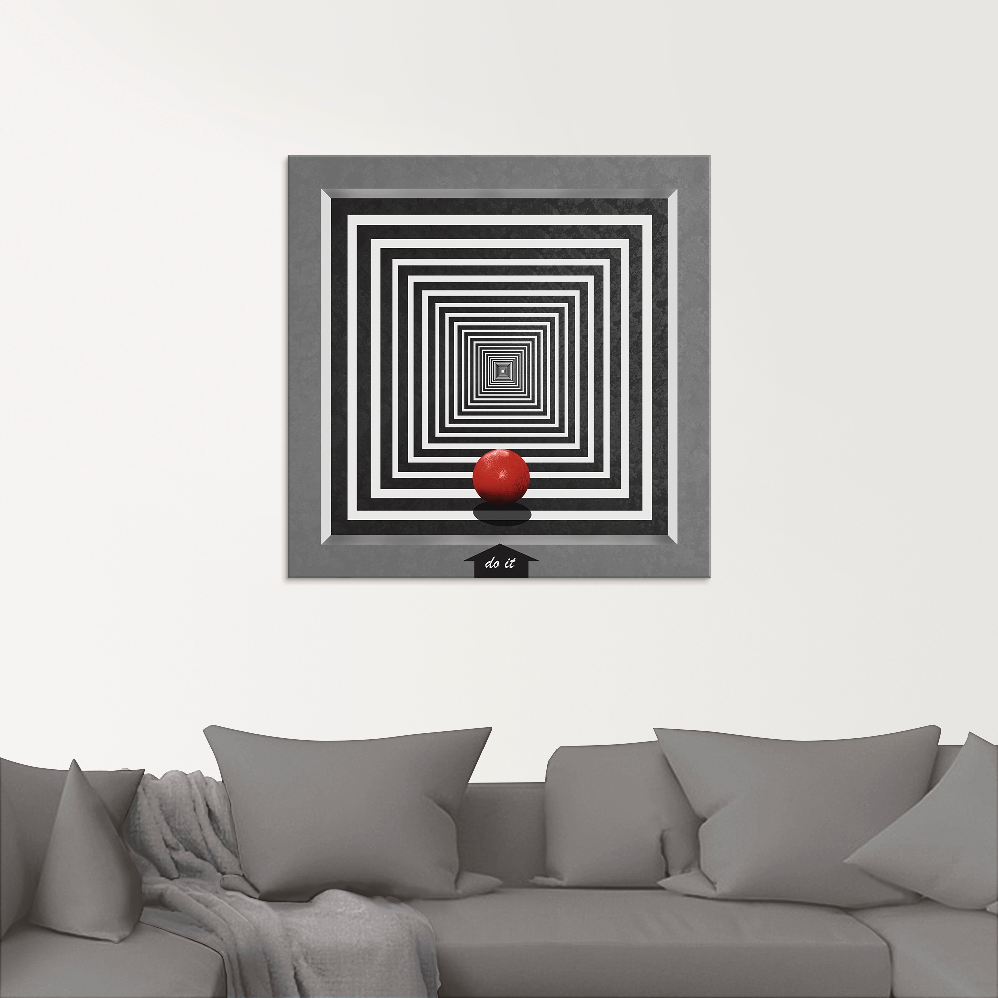 Artland Glasbild »Mach es«, Muster, (1 St.), in verschiedenen Größen