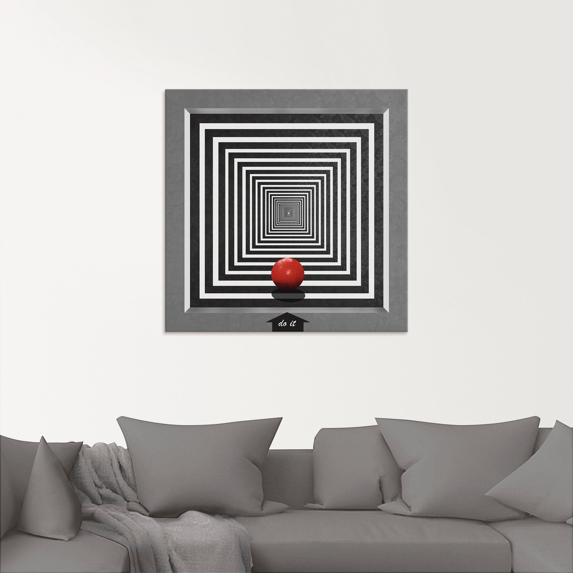 Artland Glasbild "Mach es" Muster 1 Stk. tlg. in verschiedenen Größen günstig online kaufen